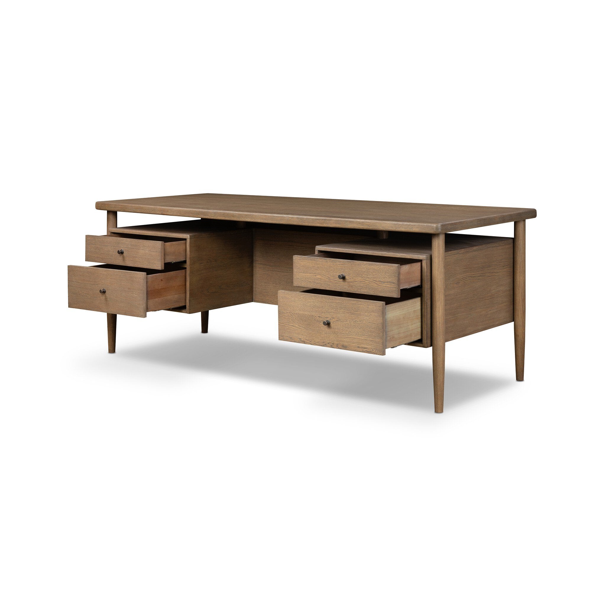 Archer Desk - Toasted Brown Oak Veneer