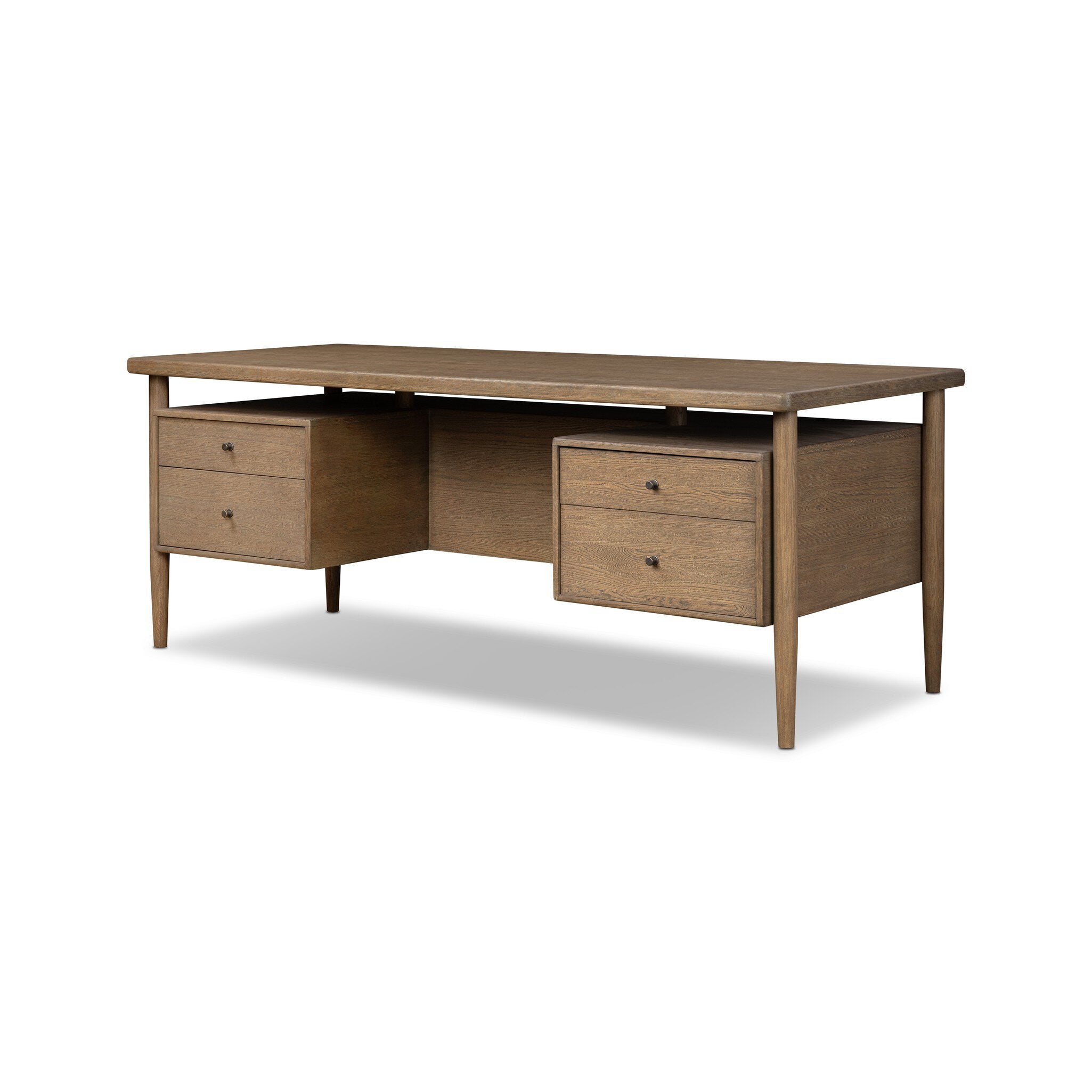 Archer Desk - Toasted Brown Oak Veneer