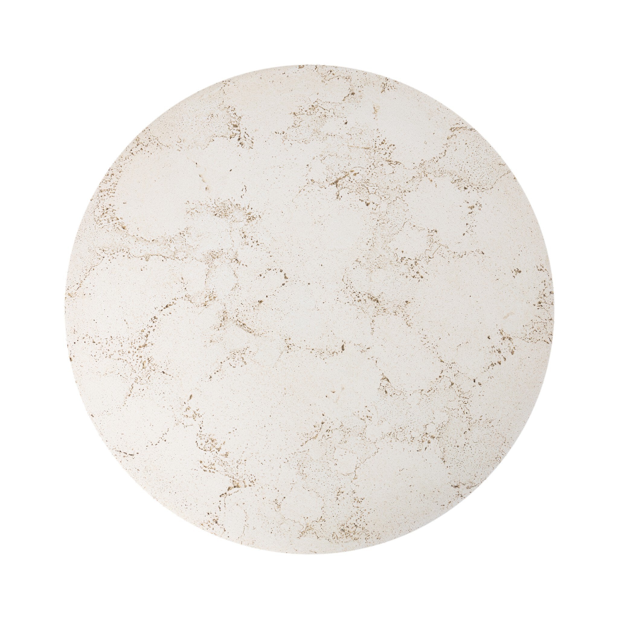 Callisto Outdoor End Table - Aged White Concrete