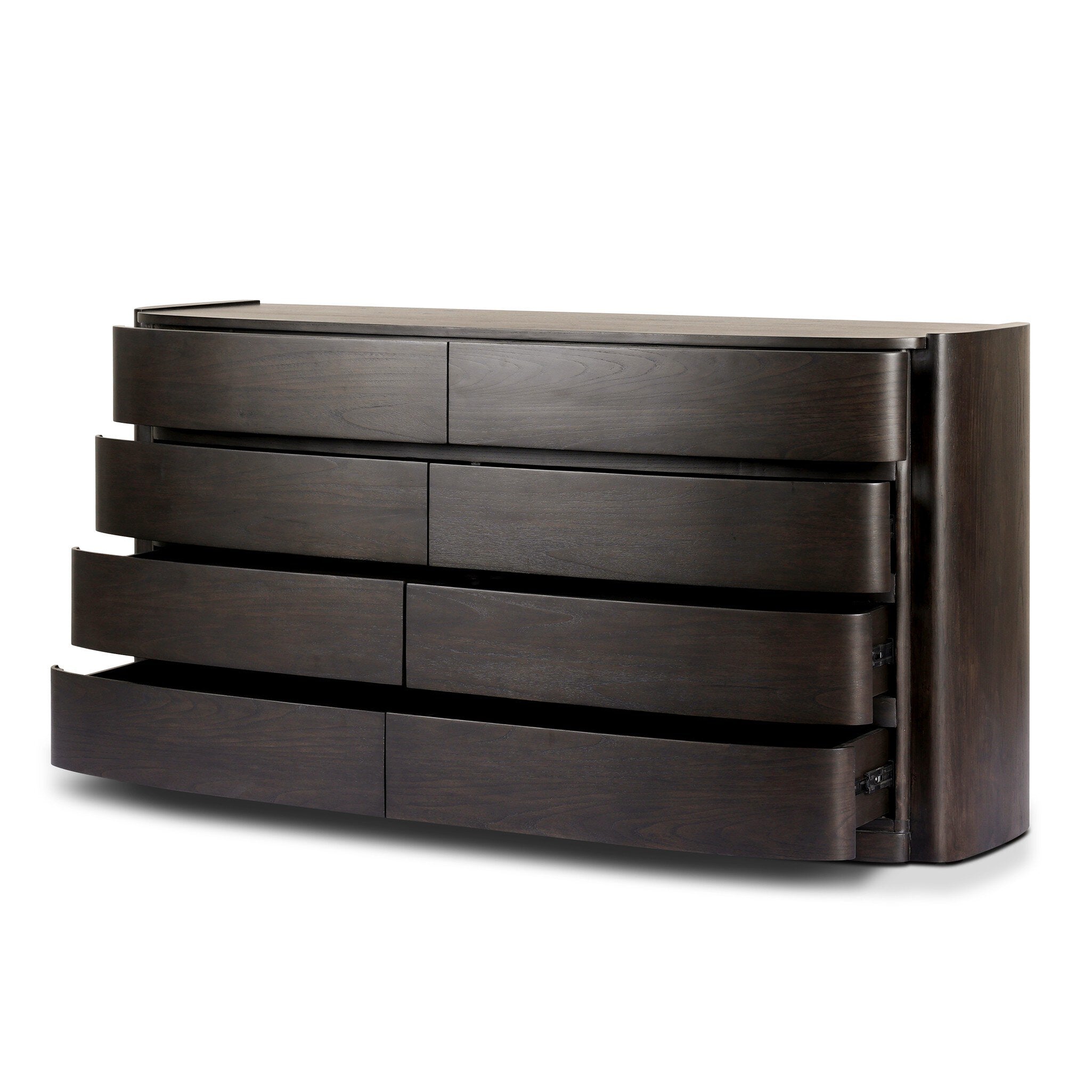 Greer 8 Drawer Dresser - Smoked Black Sungkai