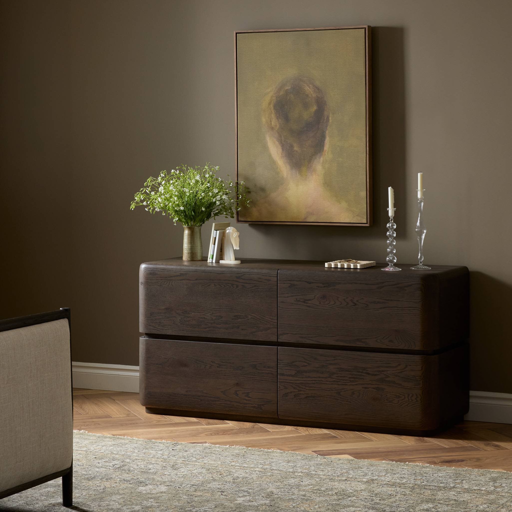 Trona Dresser - Tobacco Oak Veneer