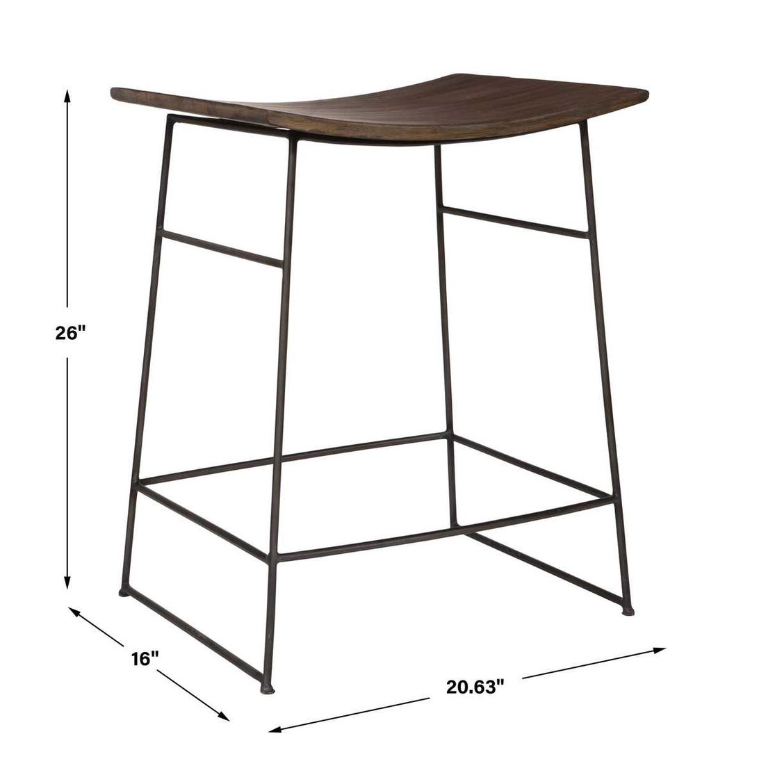Uttermost Thura Walnut Counter Stool