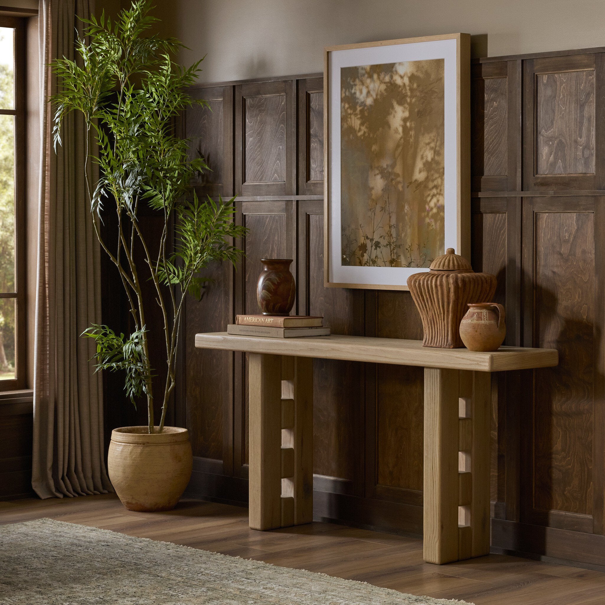 Ottie Console Table - Bleached Oak