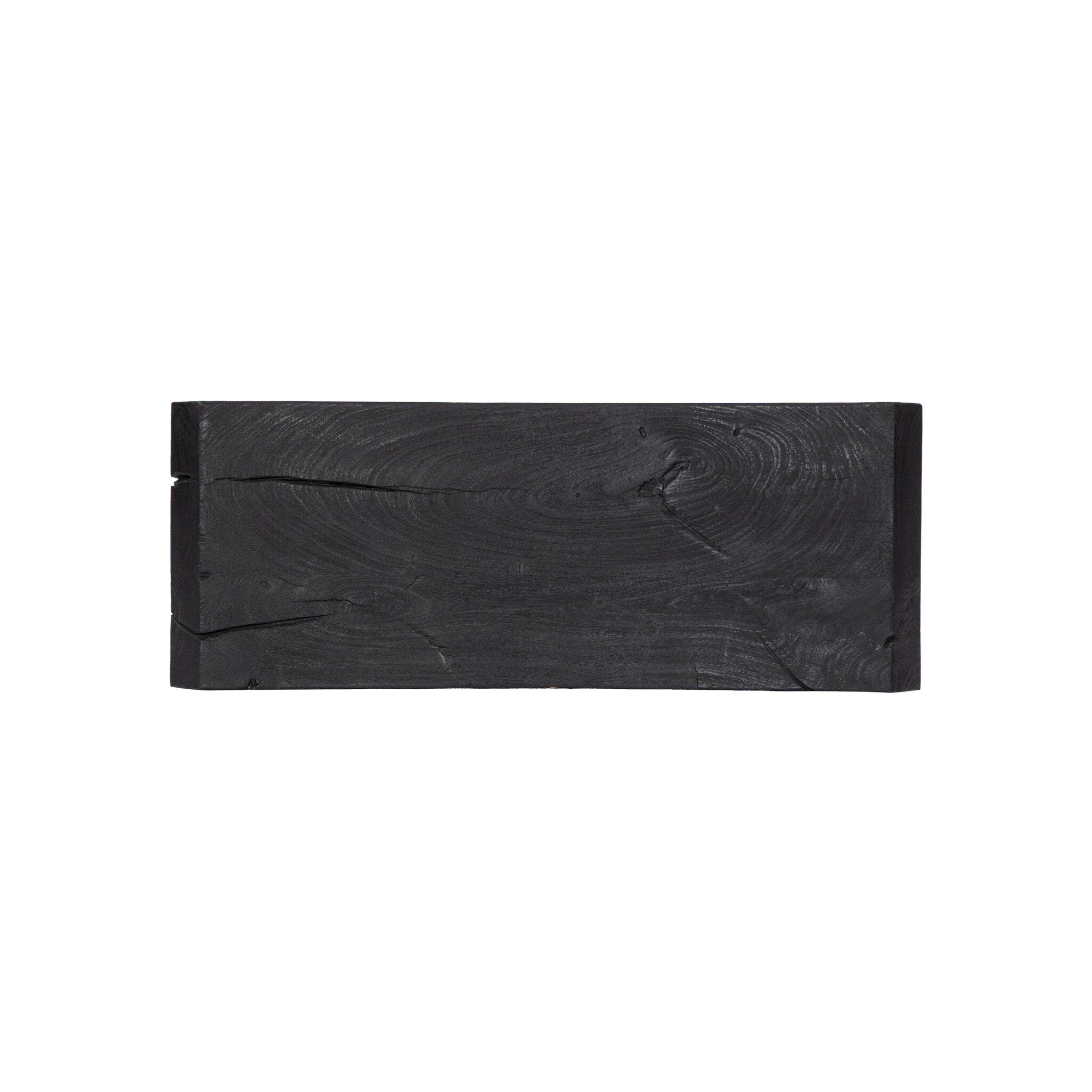 Tonga Accent Stool - Sandblasted Black Acacia