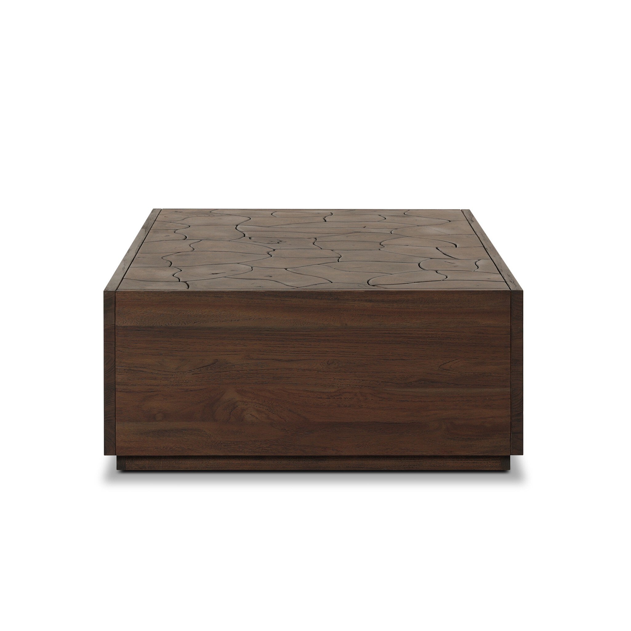 Ridge Outdoor Rectangular Coffee Table - Stained Saddle Brown