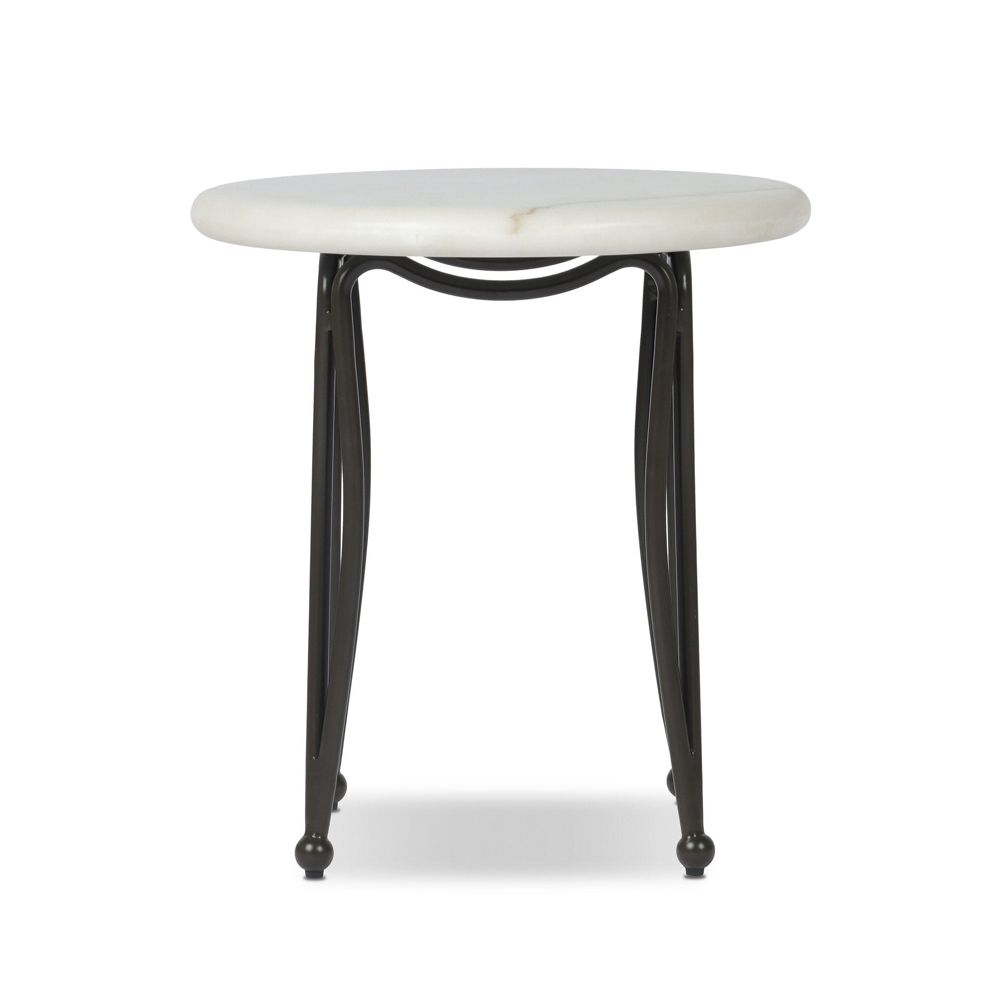 Idalia Outdoor End Table - White Marble