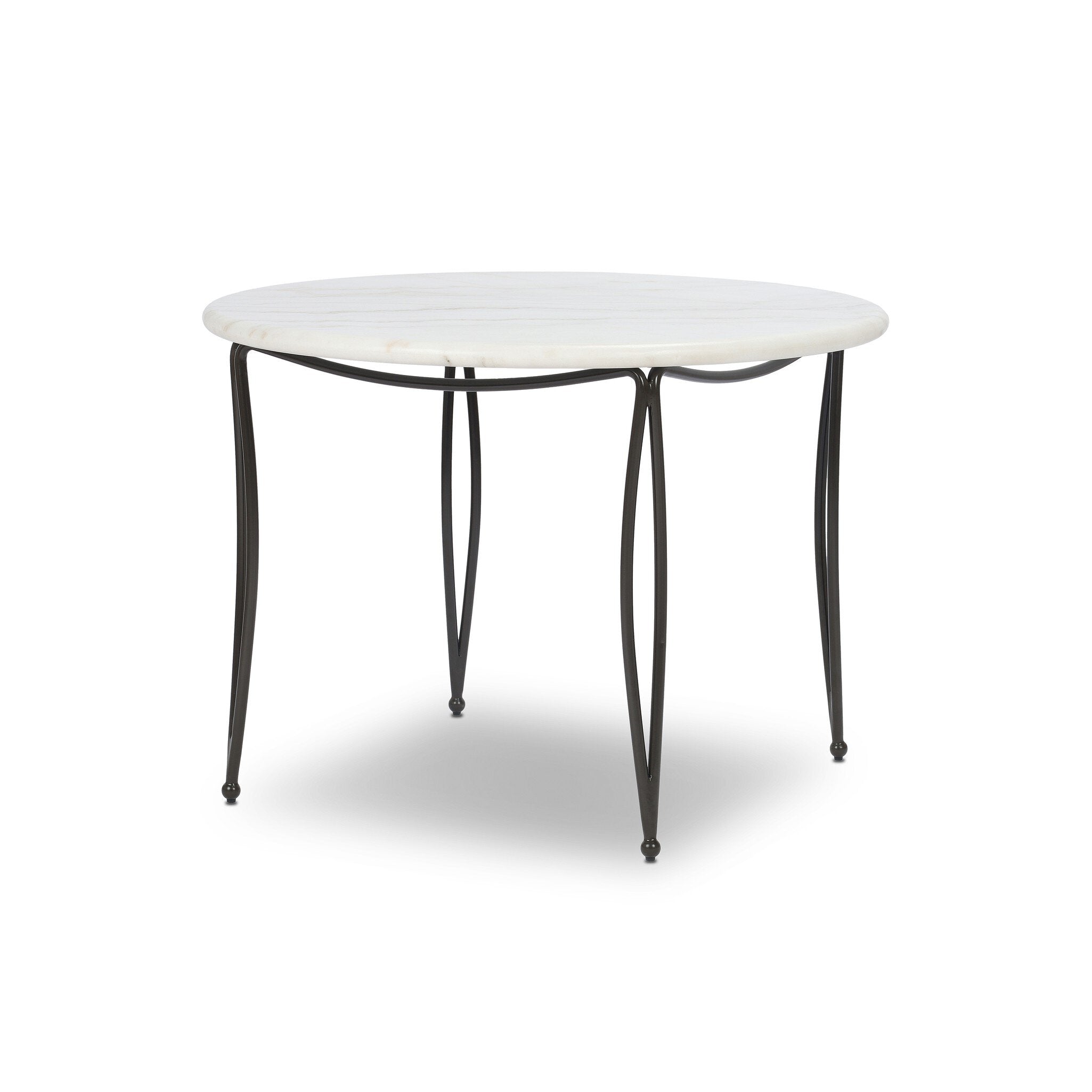 Idalia 42" Outdoor Dining Table - White Marble