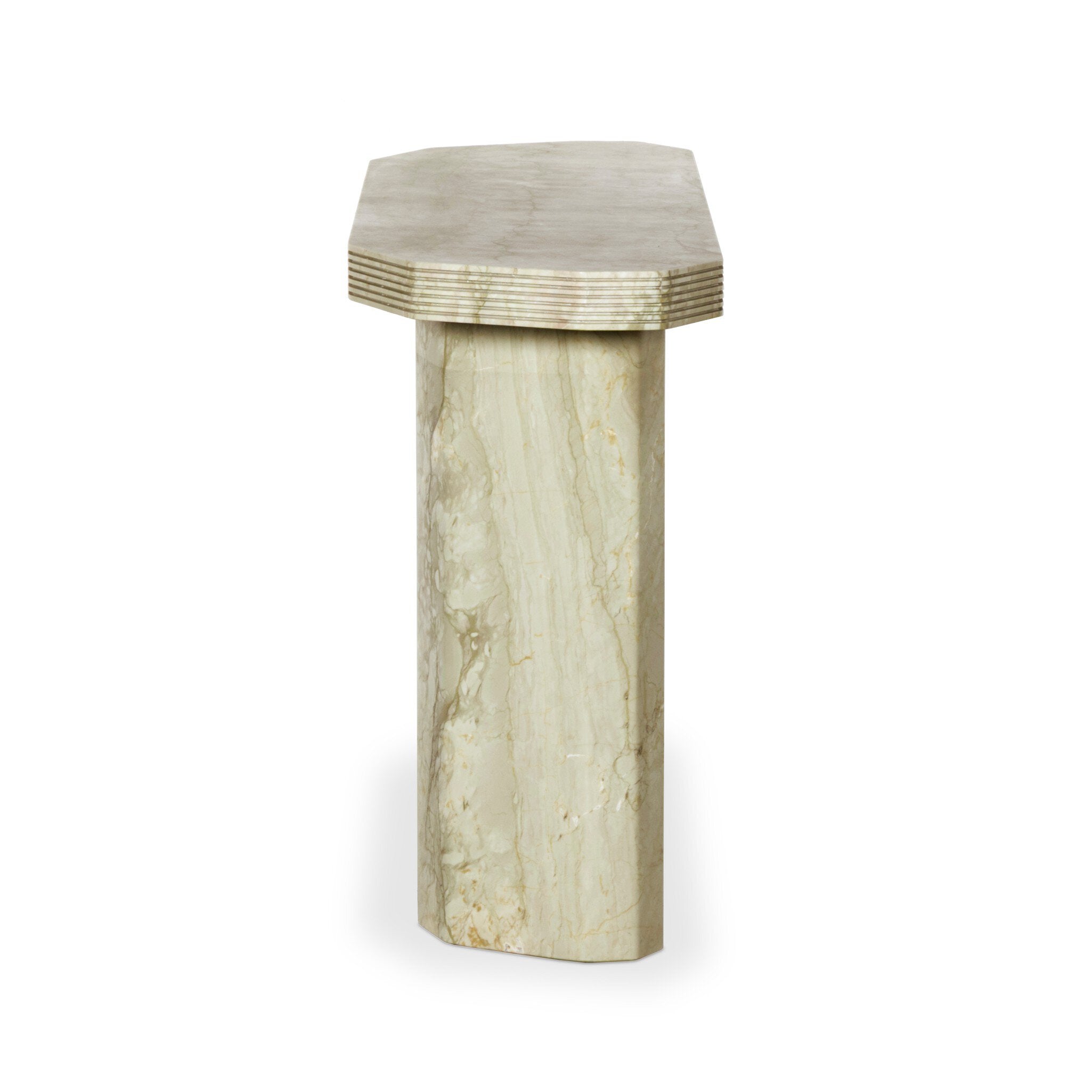 Dani Console Table - Sage Green Marble