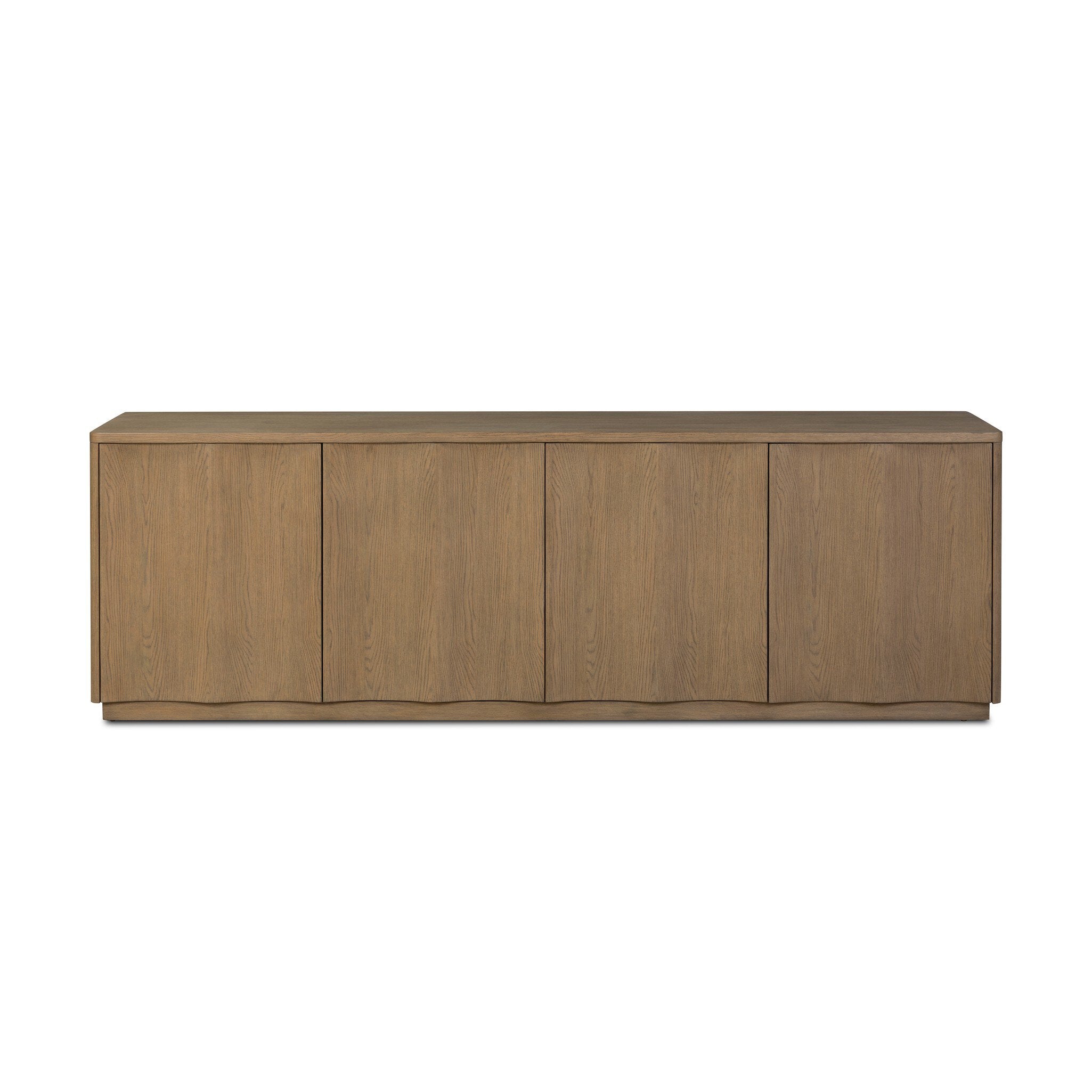 Brookhurst Media Console - Drifted Oak Veneer