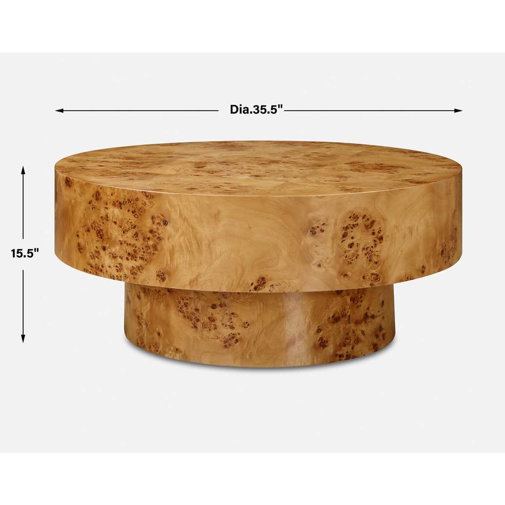 Uttermost Knots Poplar Round Coffee Table