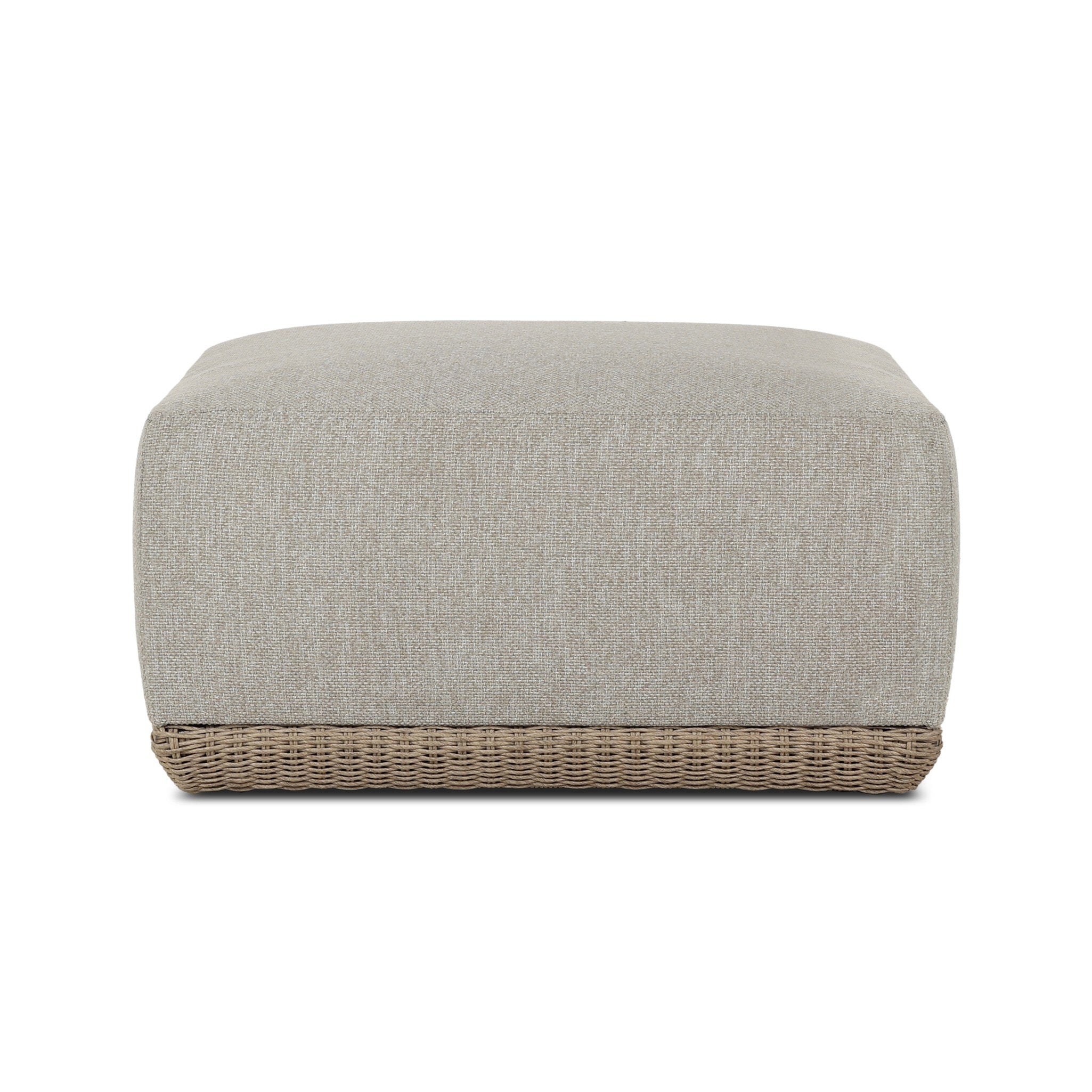 Evander Outdoor Ottoman Piece - Ramiro Ecru