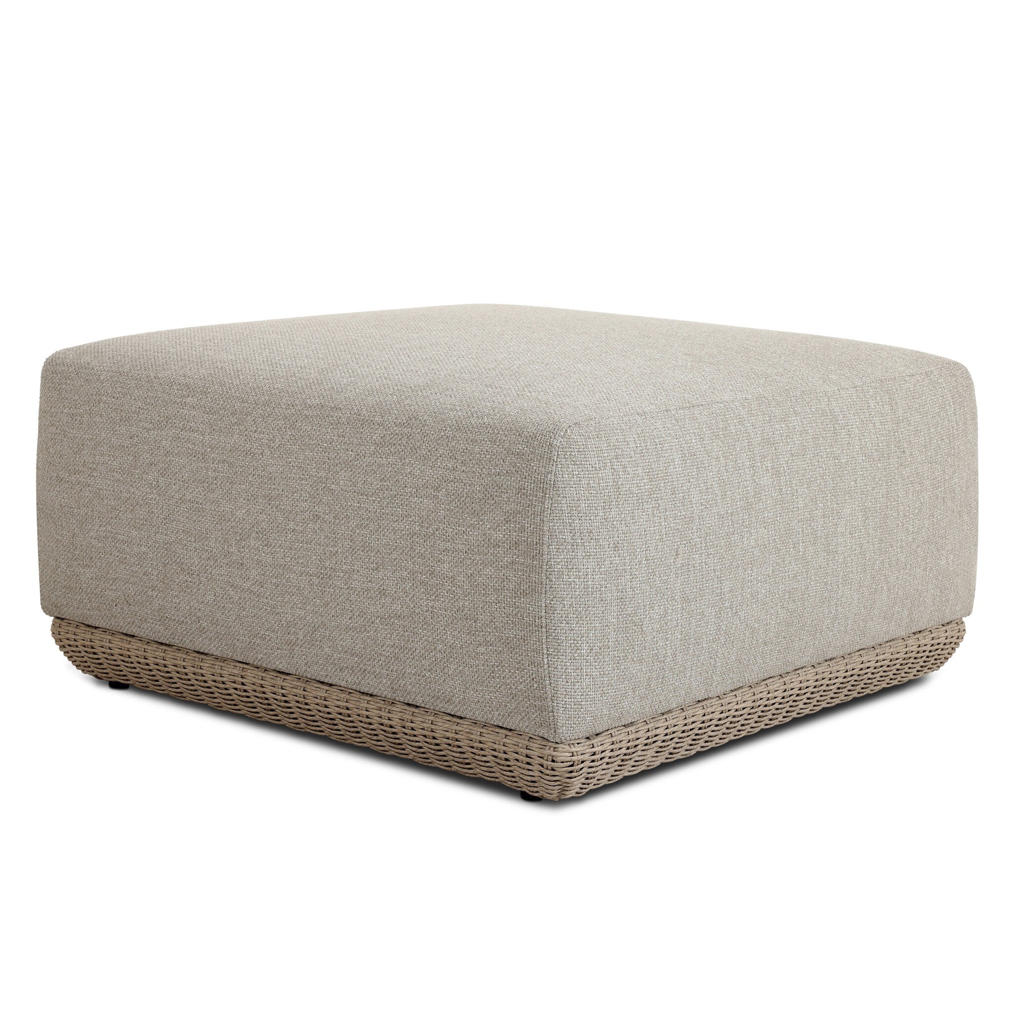 Evander Outdoor Ottoman Piece - Ramiro Ecru