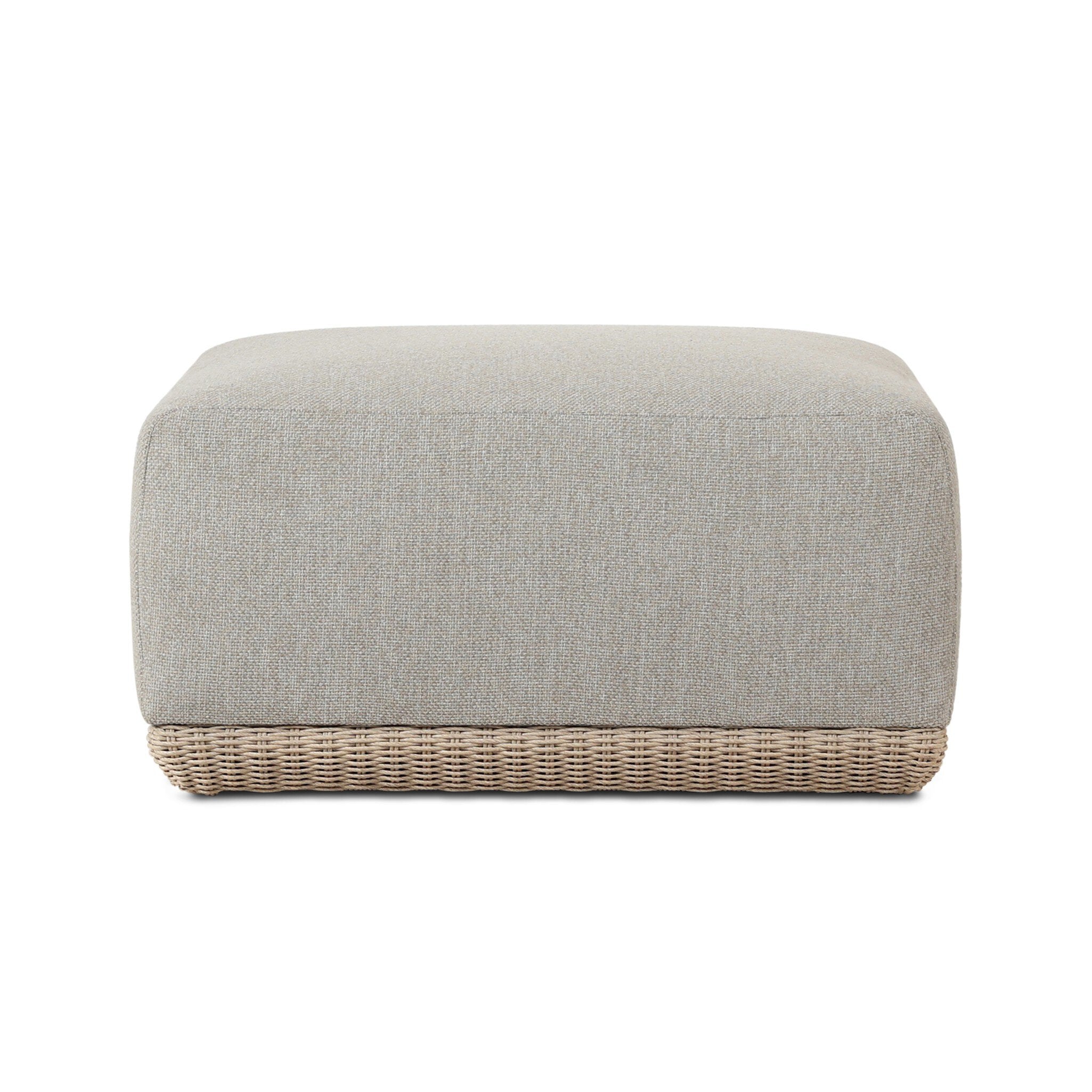 Evander Outdoor Ottoman Piece - Ramiro Ecru