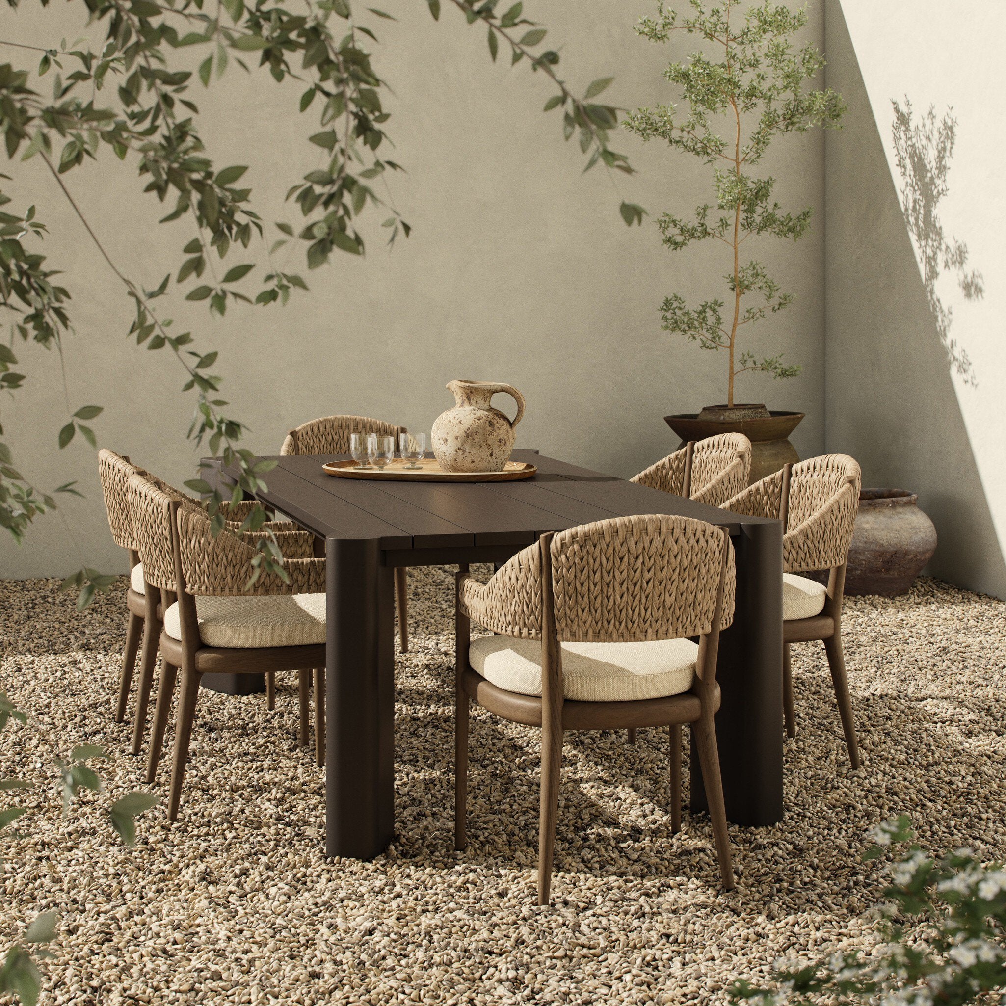 Soho Outdoor Metal Dining Table 86"