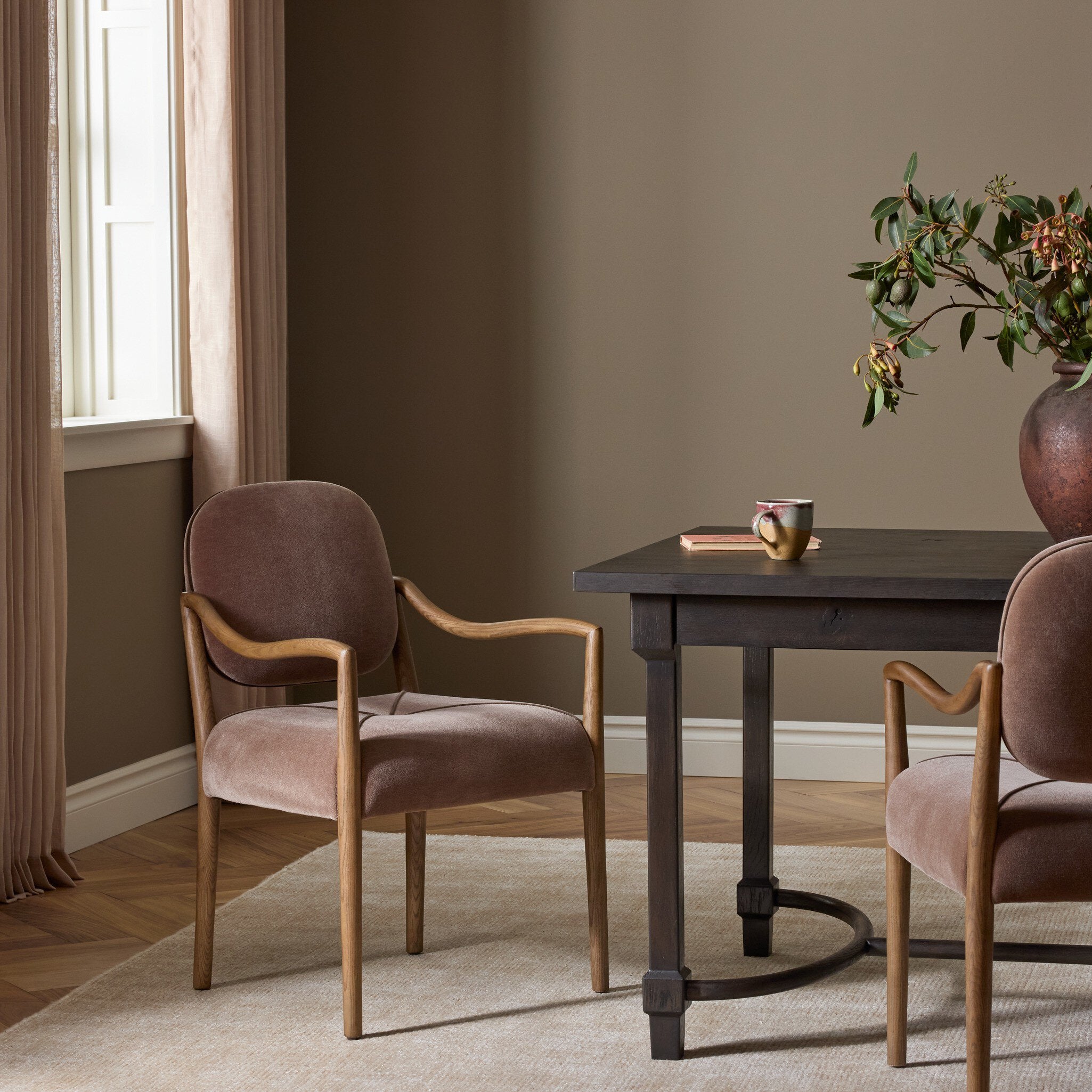 Auden Dining Arm Chair - Monte Mushroom