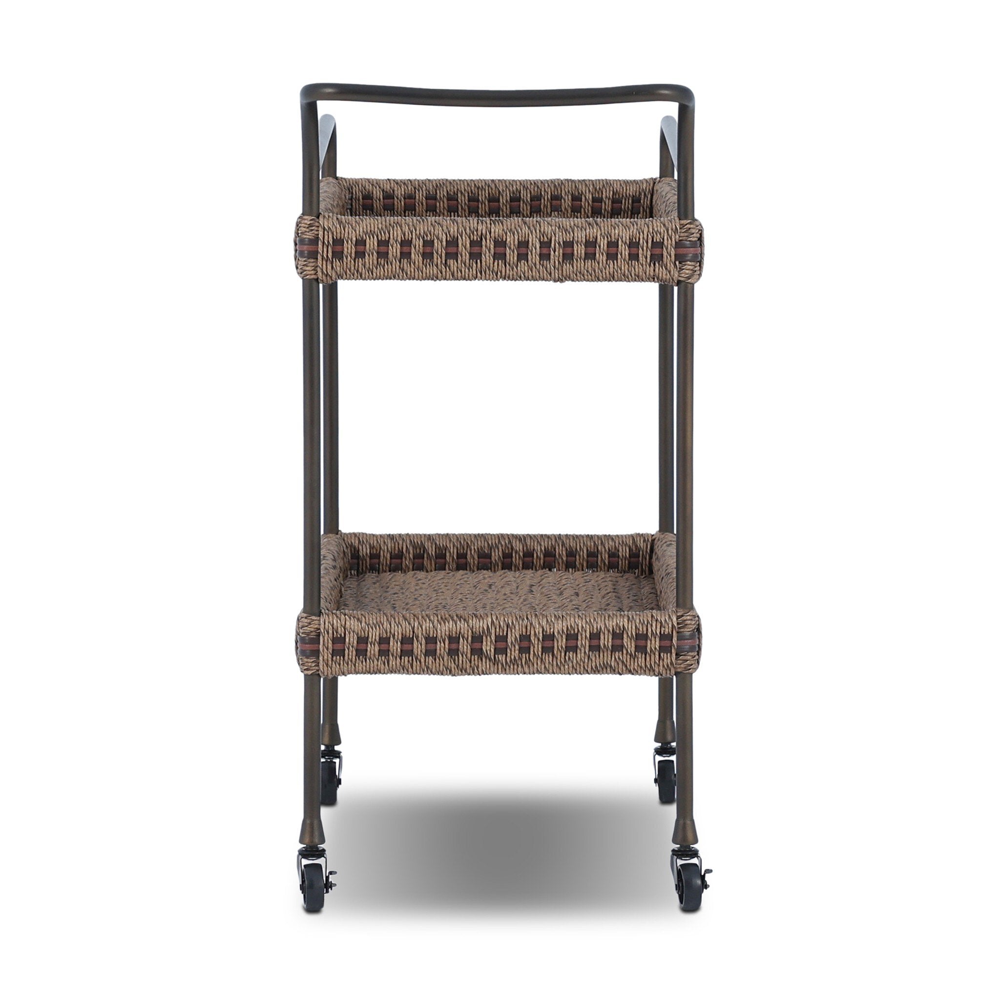 Landi Outdoor Bar Cart - Aged Bronze Steel