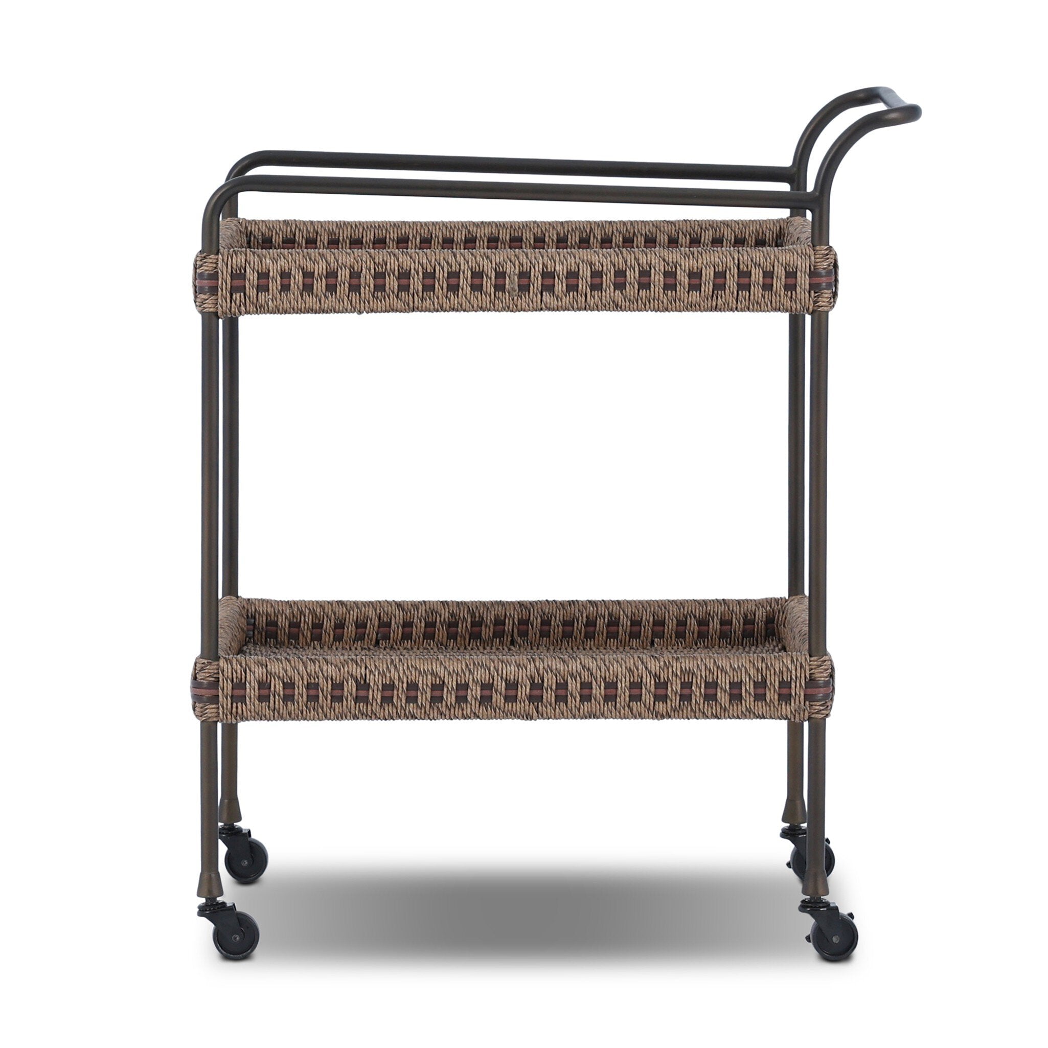 Landi Outdoor Bar Cart - Aged Bronze Steel