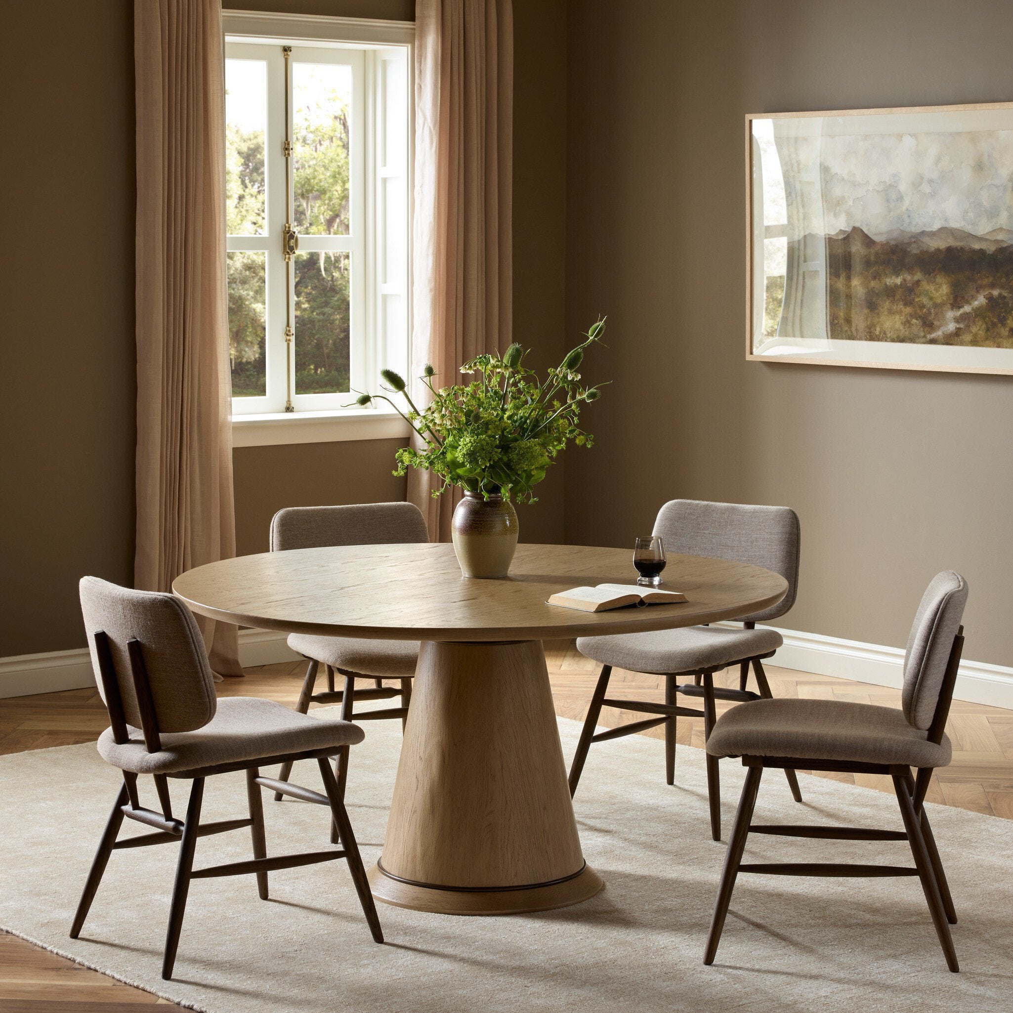 Radovan Dining Table - Light Wash Oak Veneer