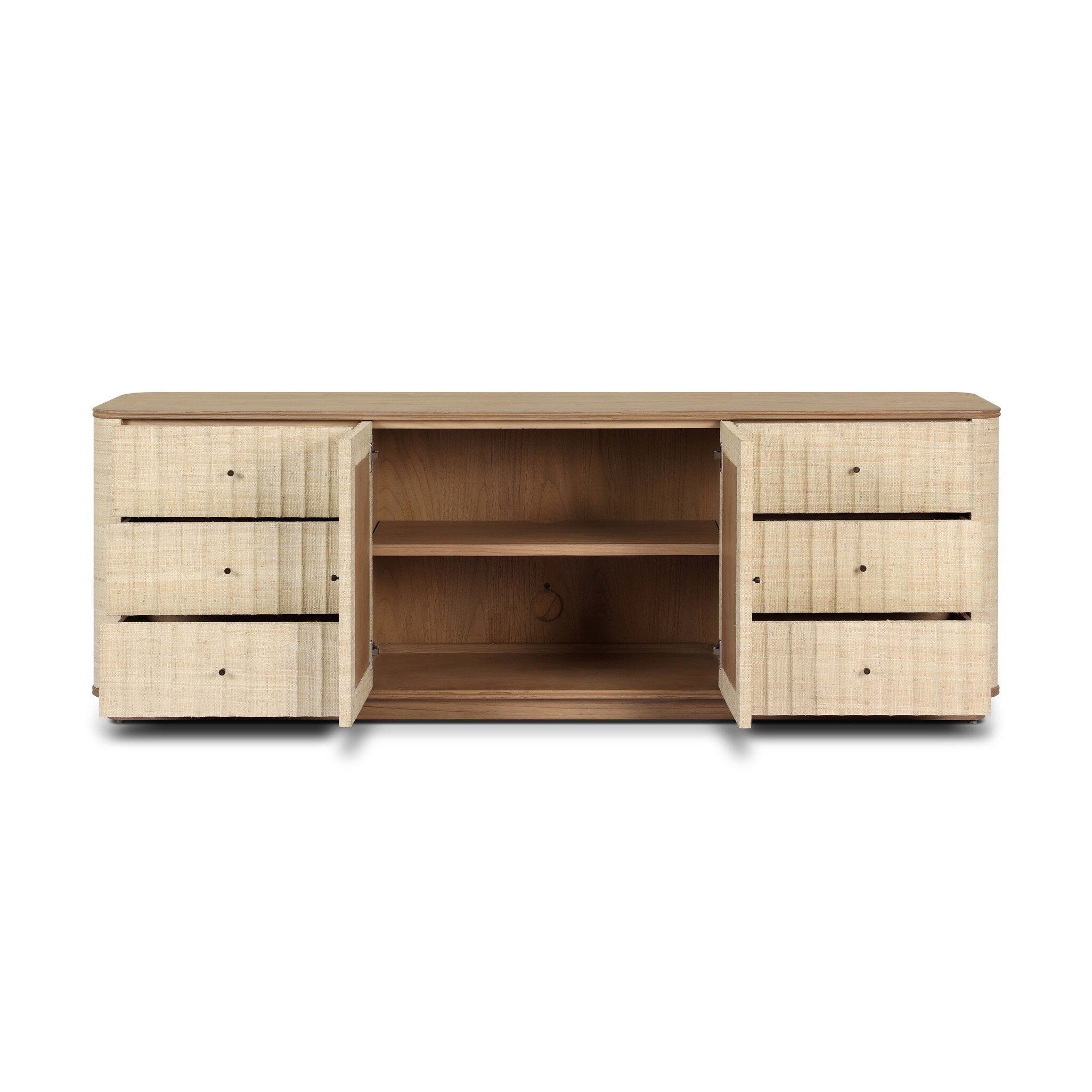 Meyer Media Console - Natural Fleck Raffia