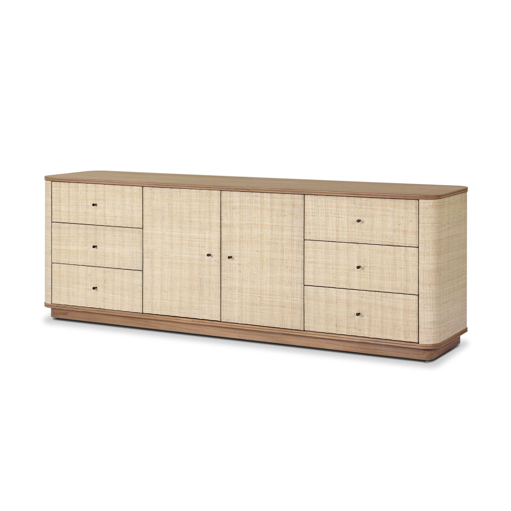 Meyer Media Console - Natural Fleck Raffia