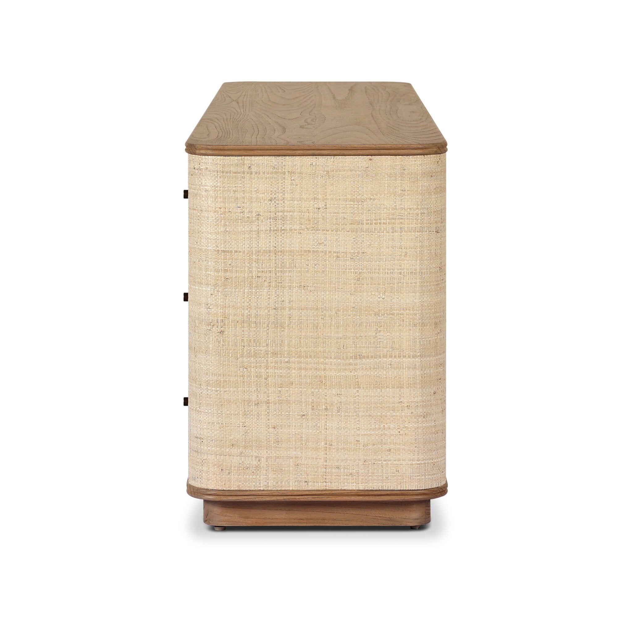 Meyer Media Console - Natural Fleck Raffia