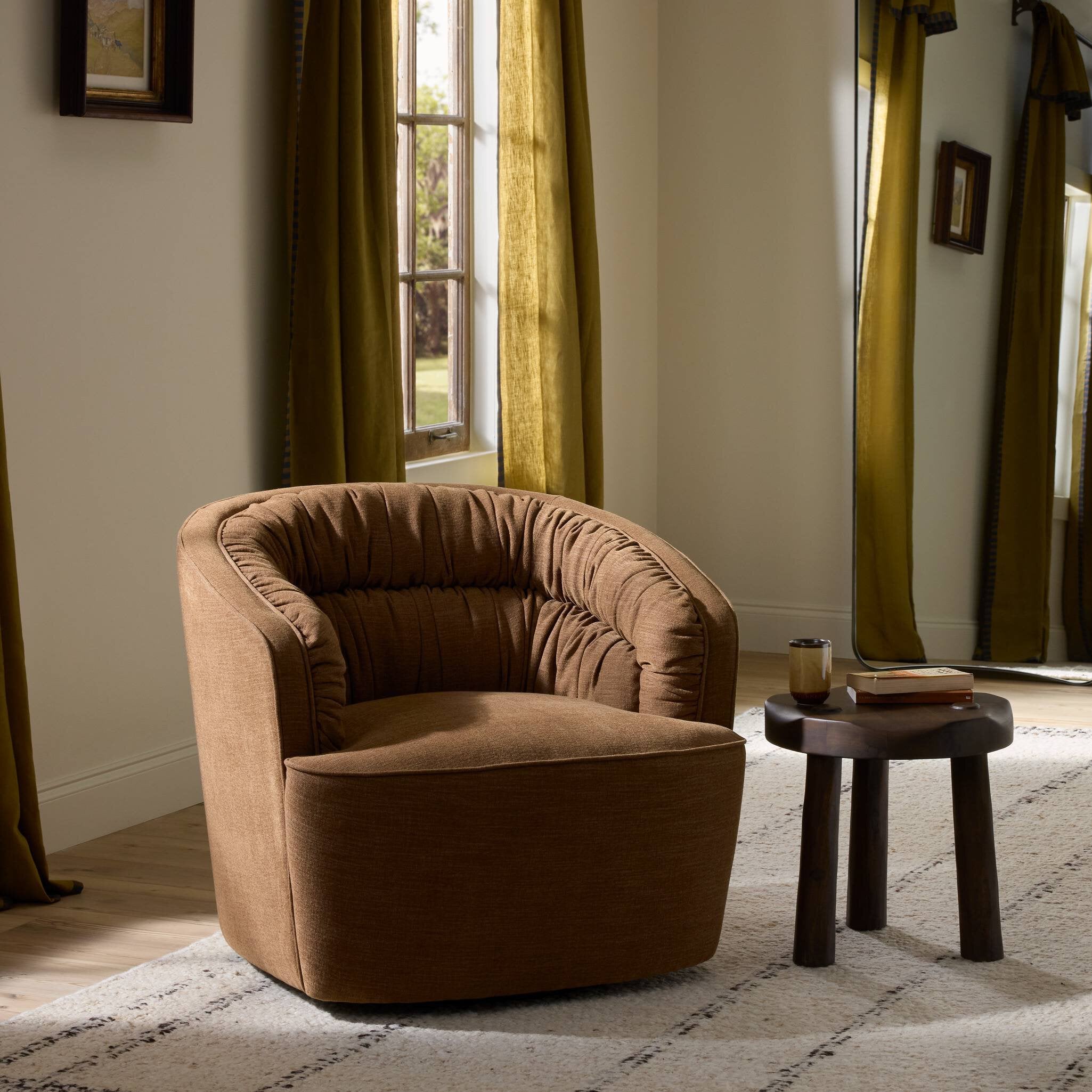 Vivienne Swivel Chair - Laughlin Ochre