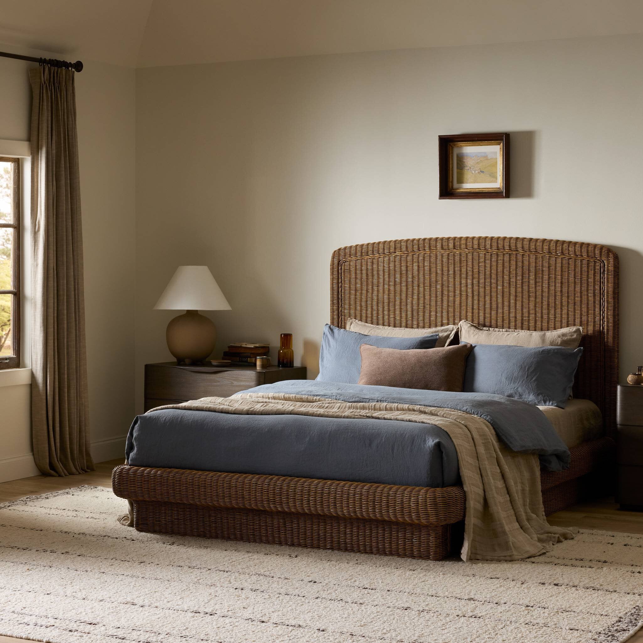 Costa Bed - Natural Brown Rattan