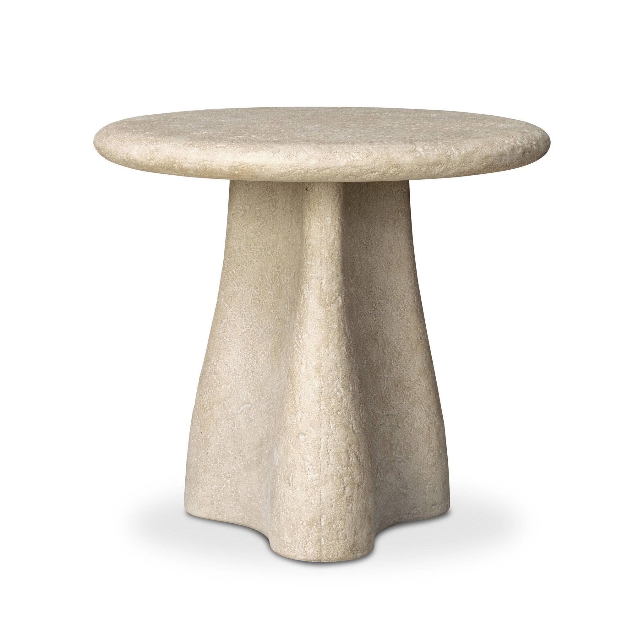 Rosso Outdoor End Table - Weathered Natural Concrete