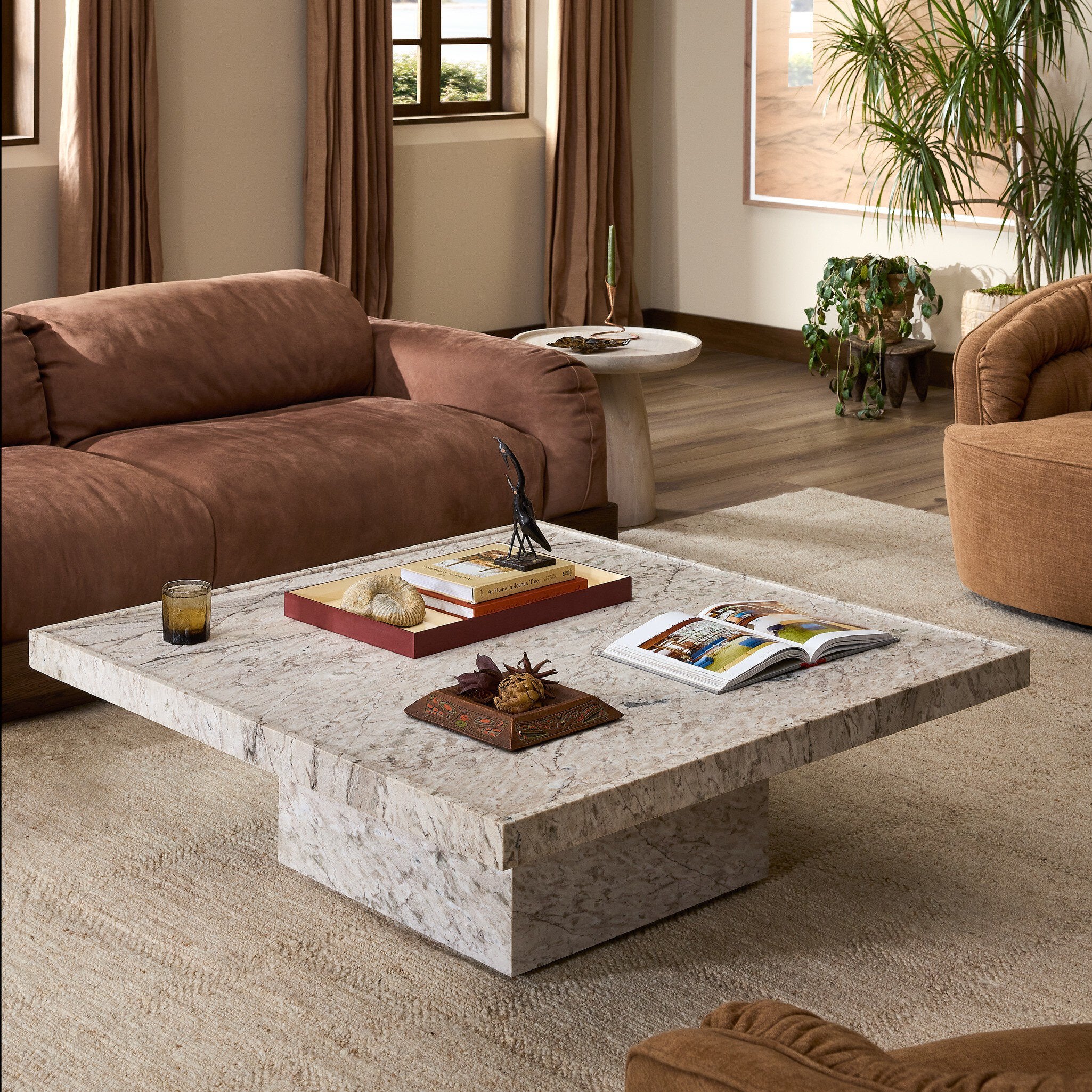 Lex Coffee Table - Sand Marble