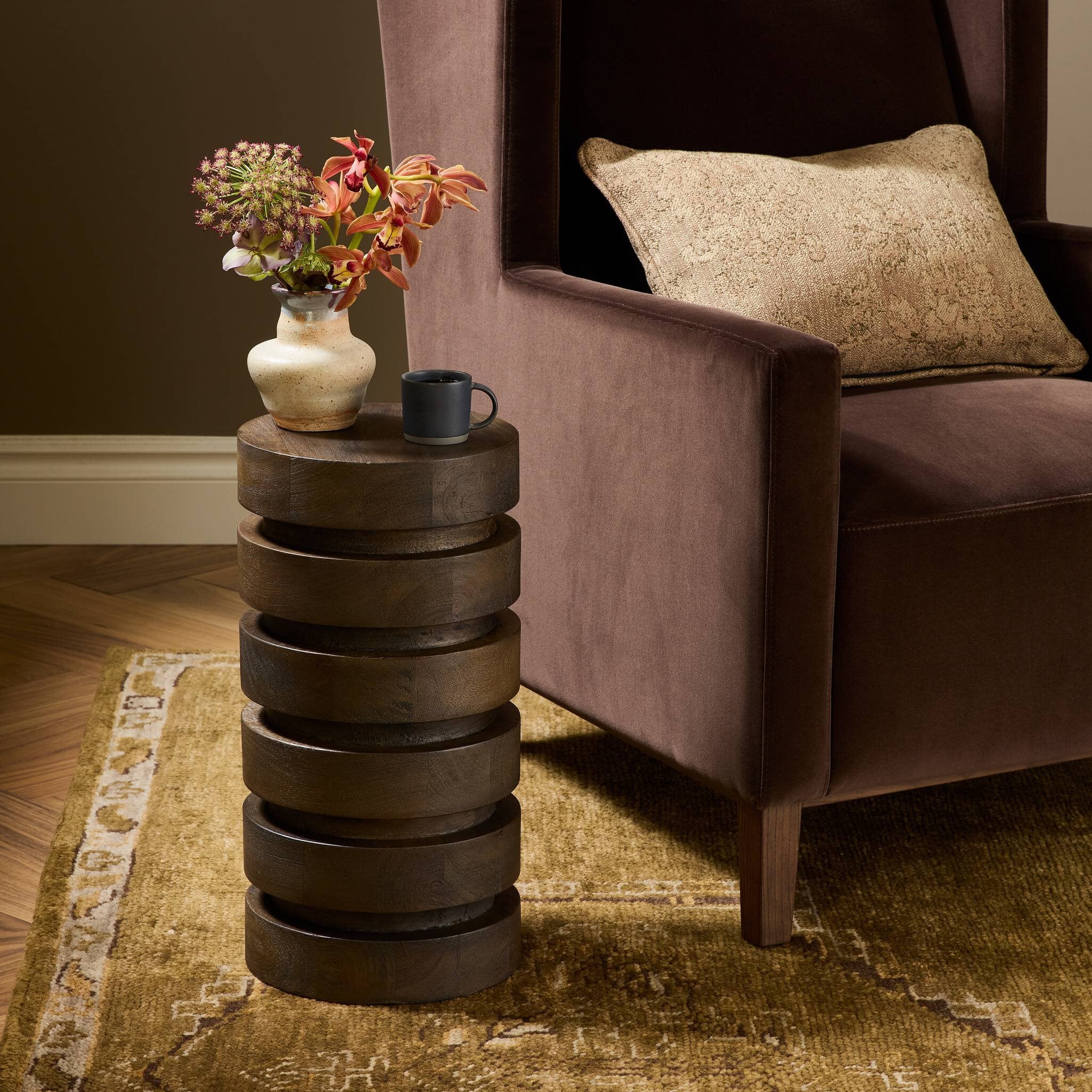 Jett End Table - Rustic Mango