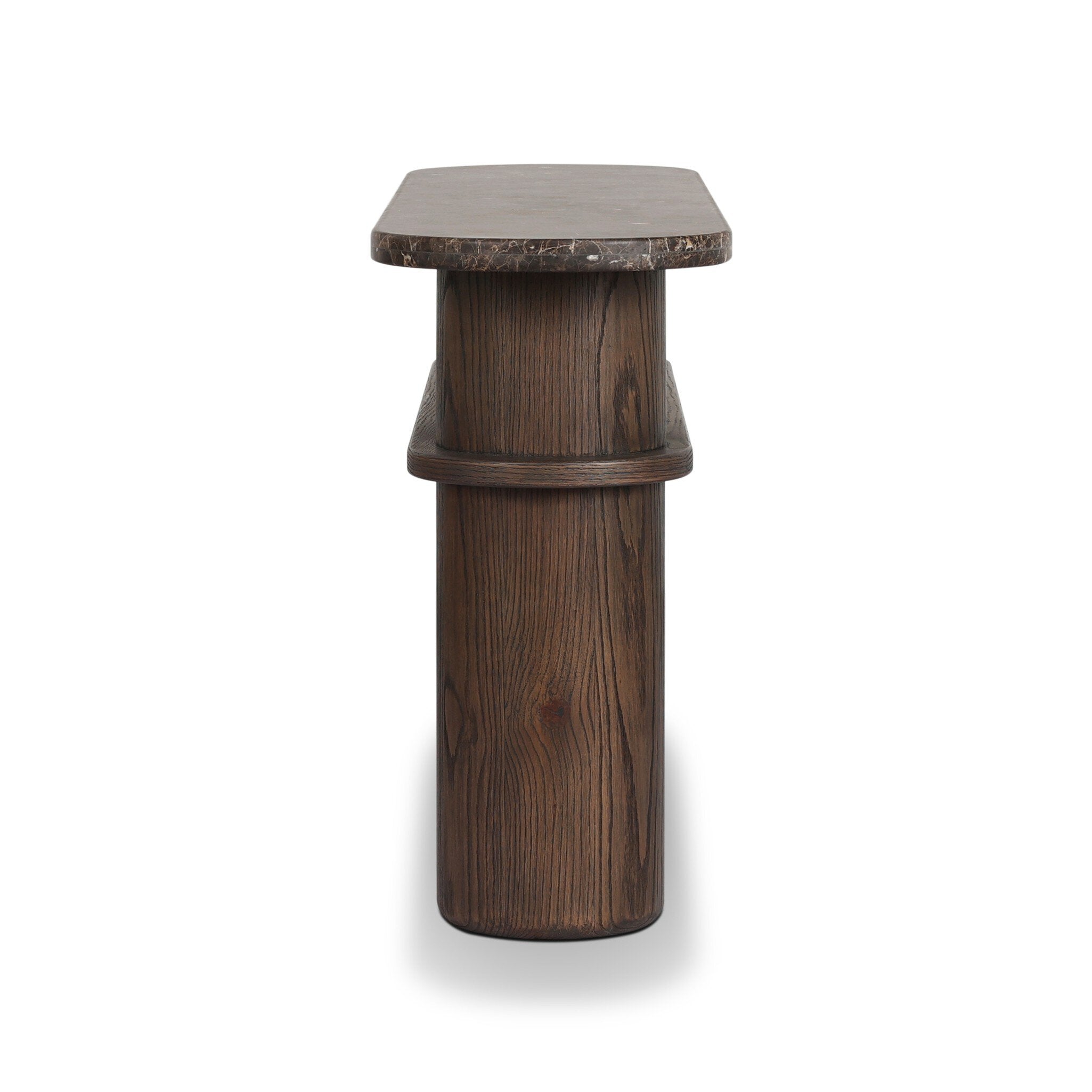 Serova Console Table - Dark Honed Emperador Marble