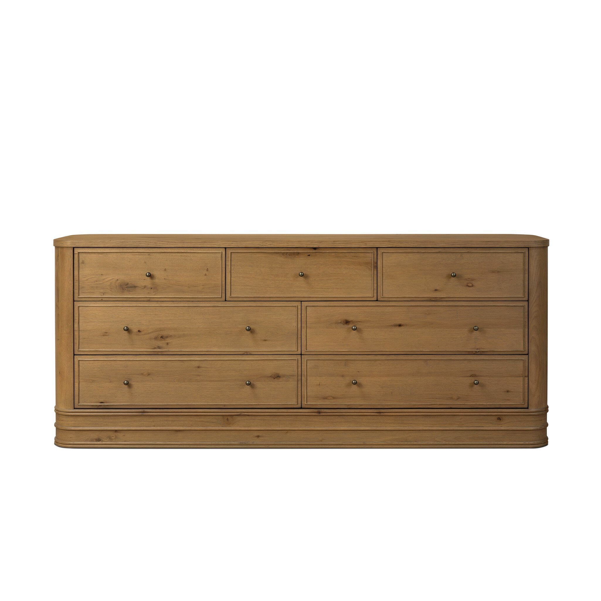 Minnie 7 Drawer Dresser - Aged Natural Oak Veneer