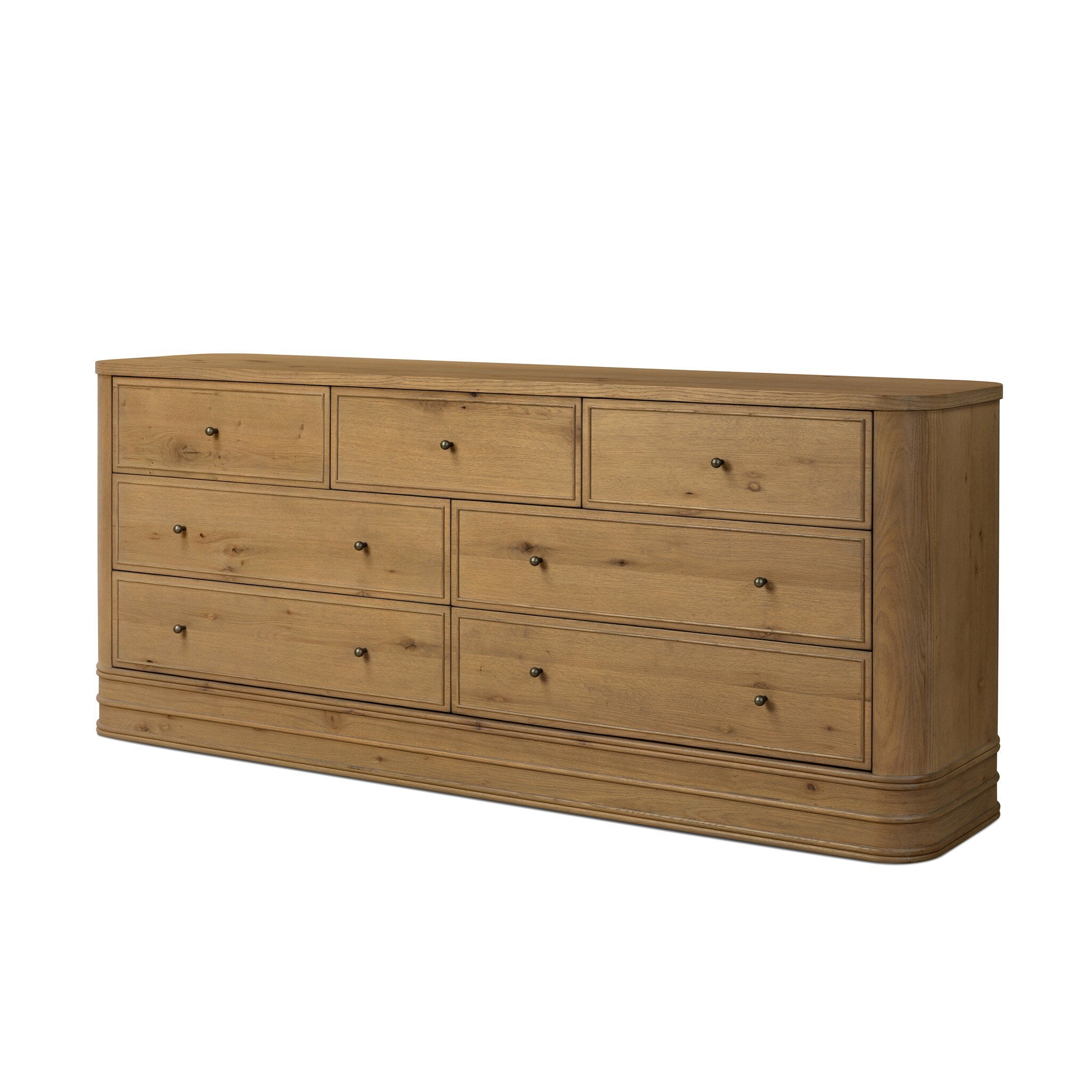 Minnie 7 Drawer Dresser - Aged Natural Oak Veneer
