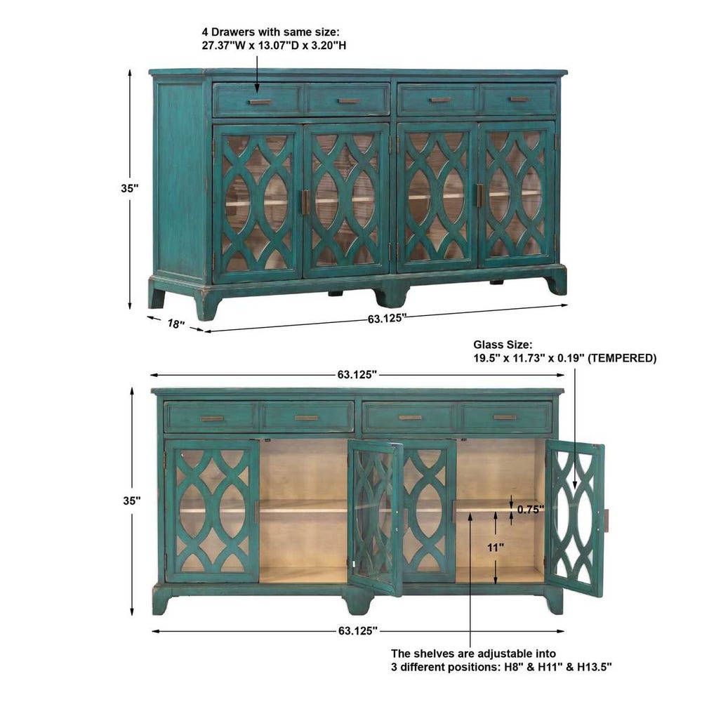 Uttermost Oksana Wooden Credenza
