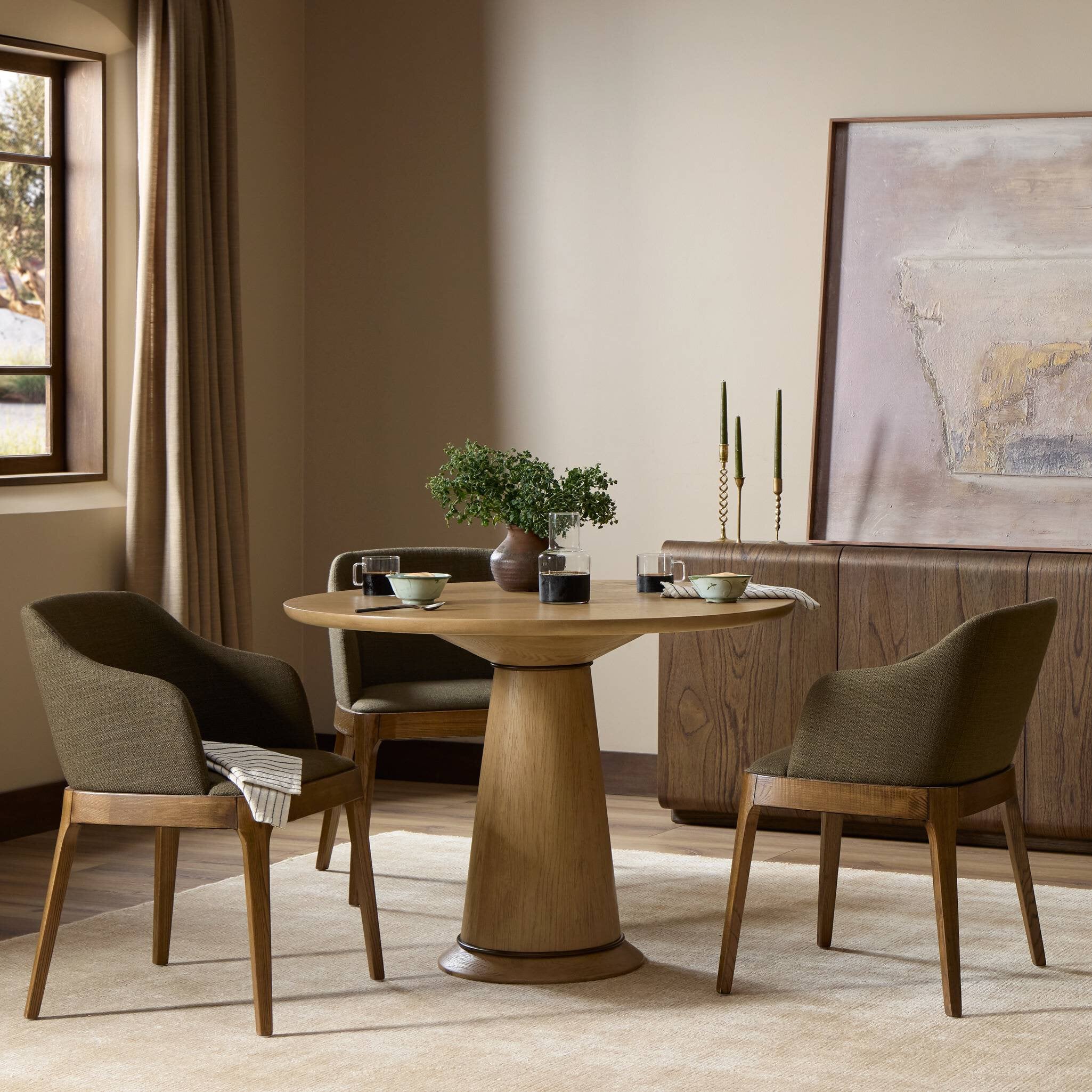 Radovan Bistro Table - Light Wash Oak Veneer