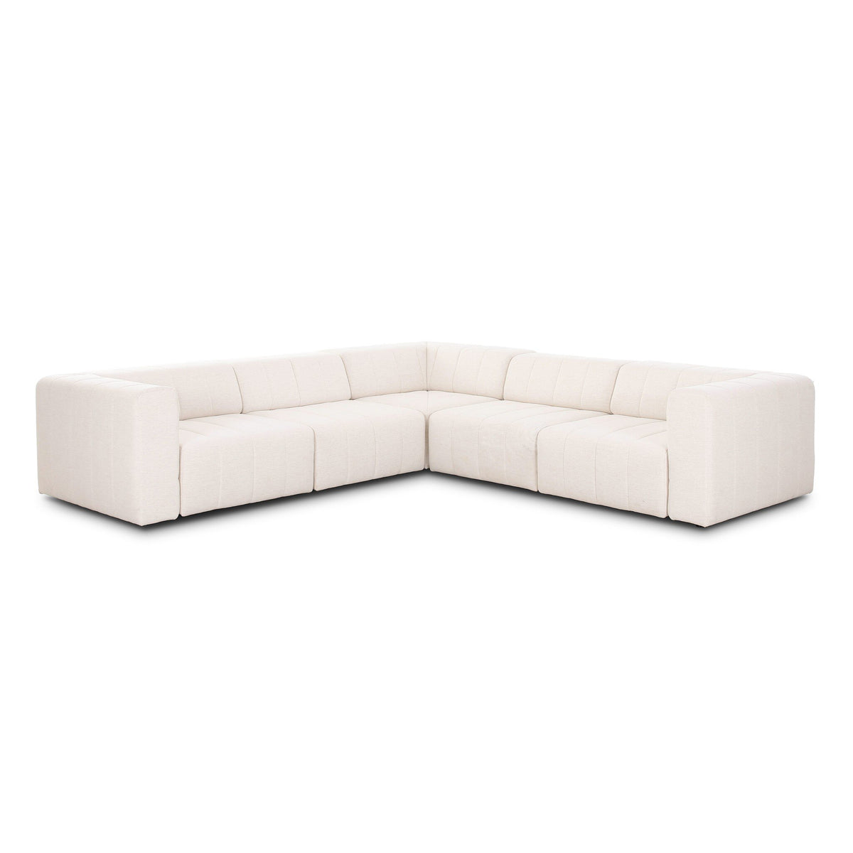 Langham Power Recliner 5-Piece Sectional - Crypton Nomad Snow by Four Hands