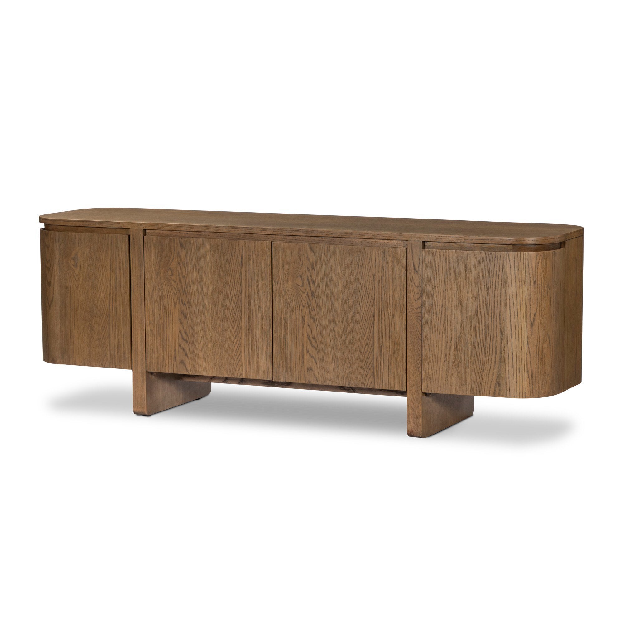 Elle 4 Door Media Console - Tawny Oak Veneer