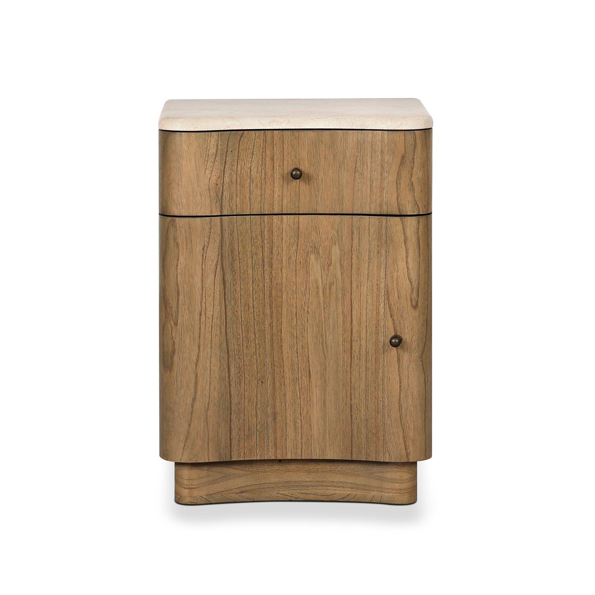Boa Small Nightstand - Cream Marble