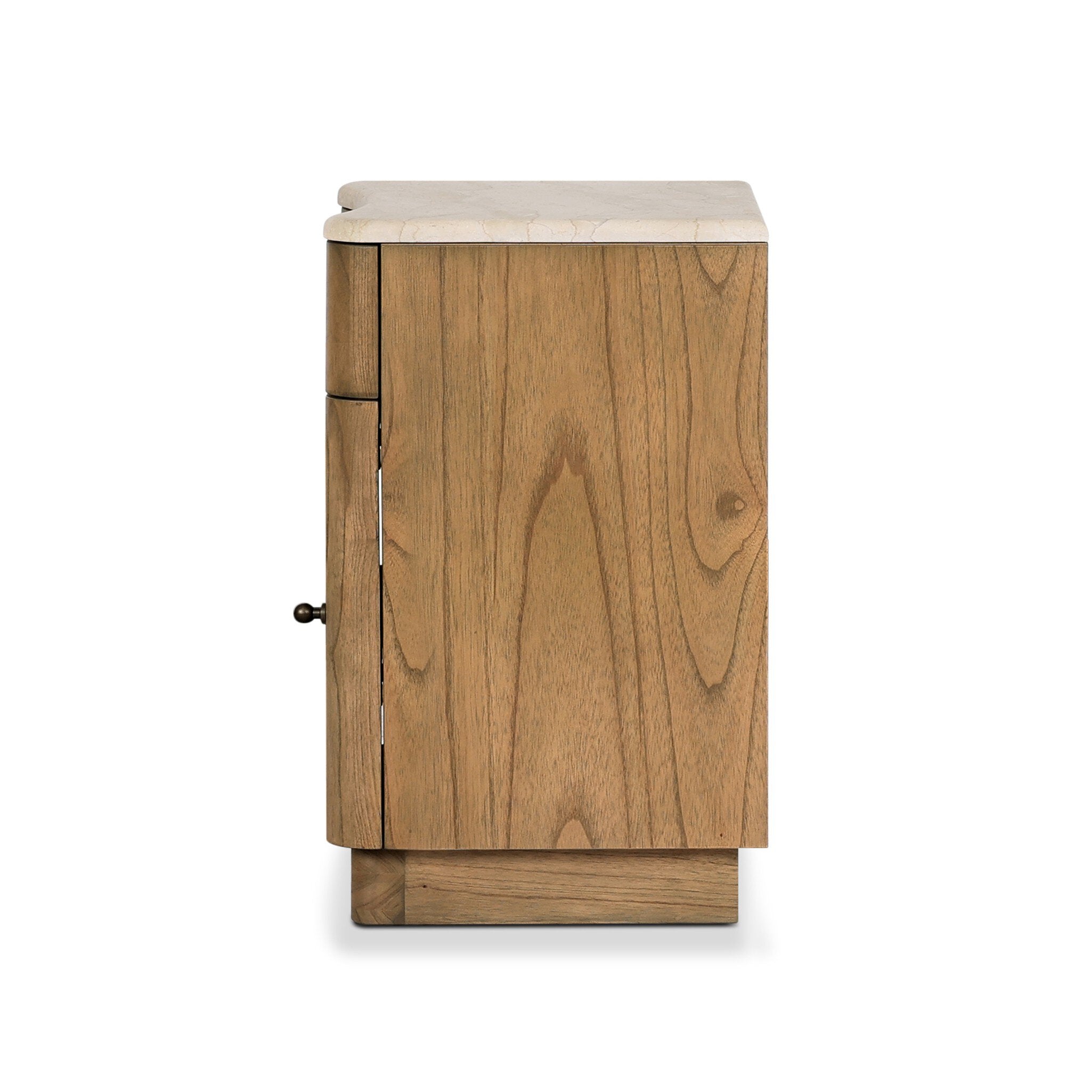 Boa Small Nightstand - Cream Marble