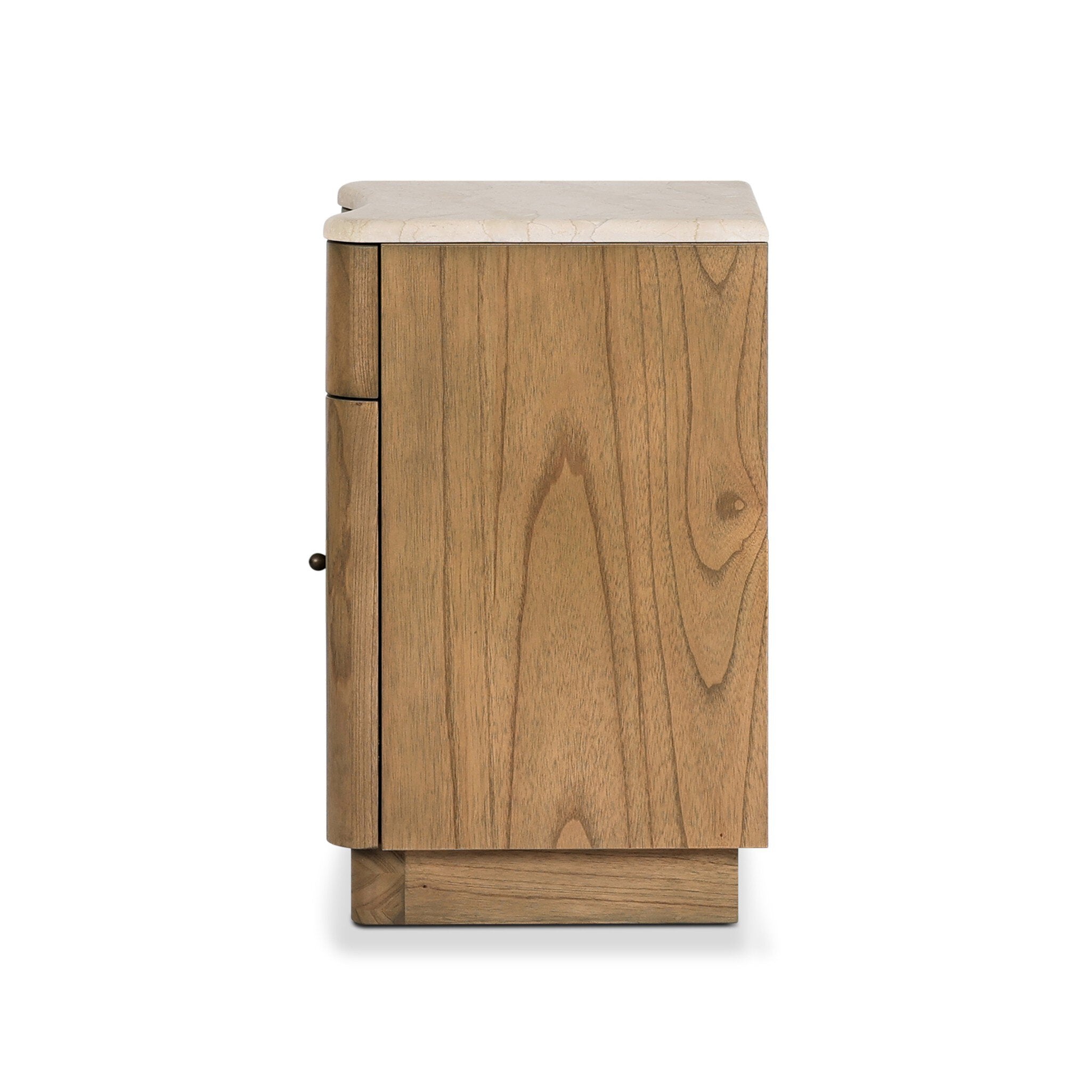 Boa Small Nightstand - Cream Marble
