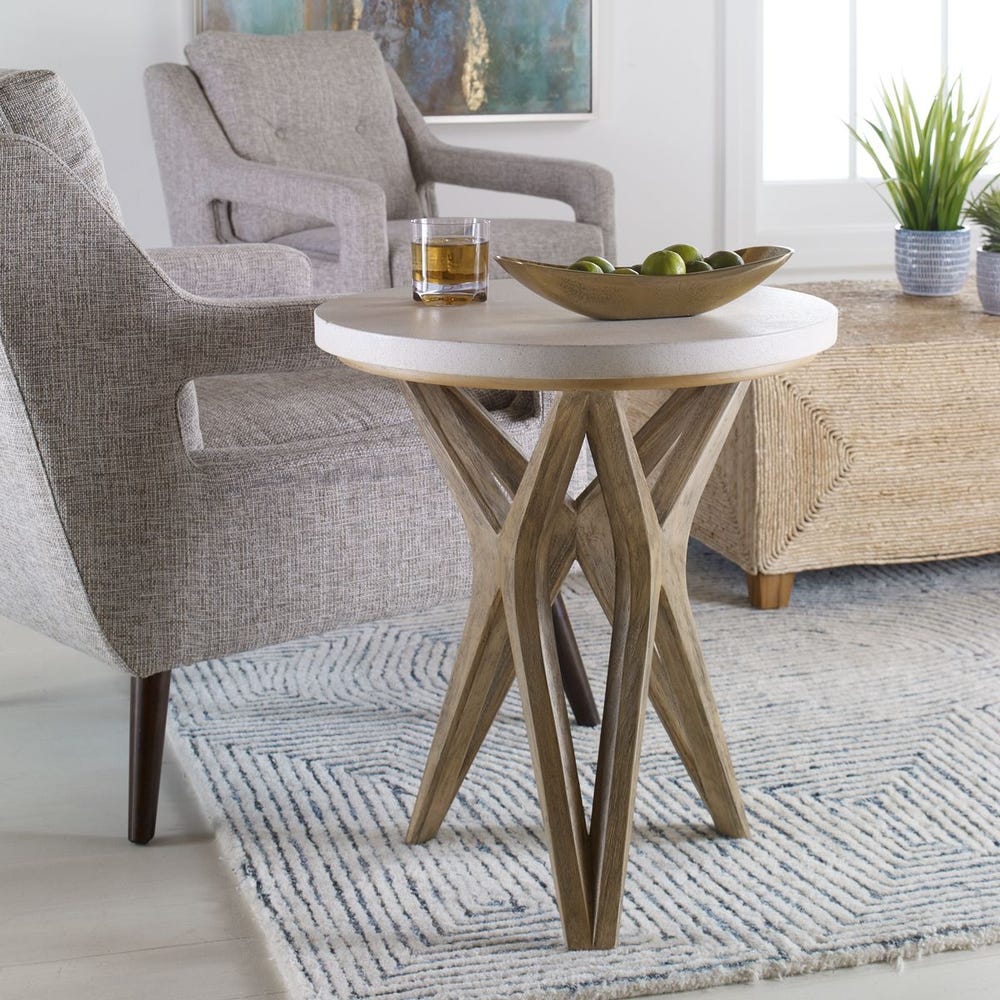 Uttermost Marnie Limestone Side Table by Uttermost