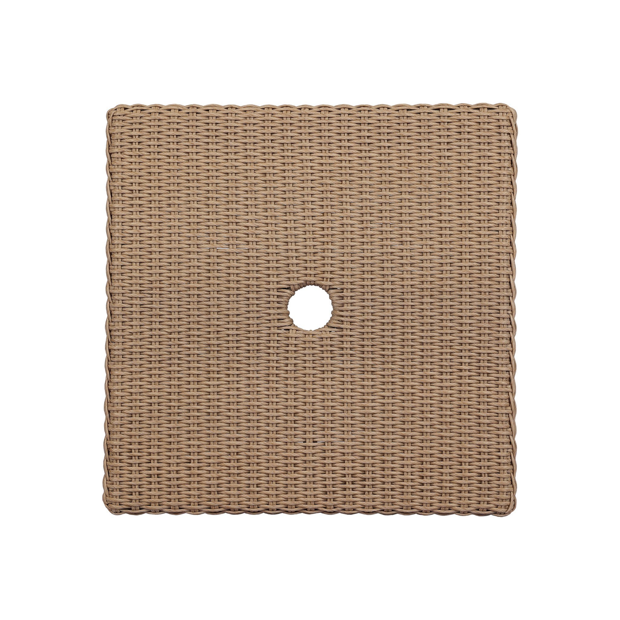 Giles Outdoor Square Woven Umbrella Cover - Stained Toasted Brown-FSC