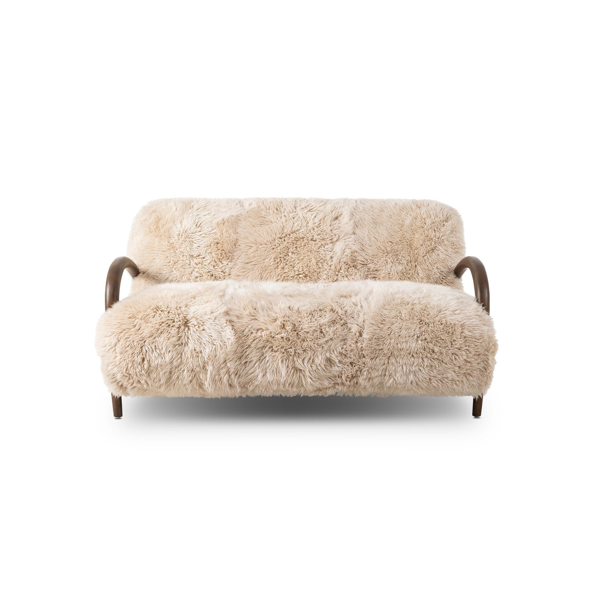 Sandro Settee - Champagne Mongolian Fur