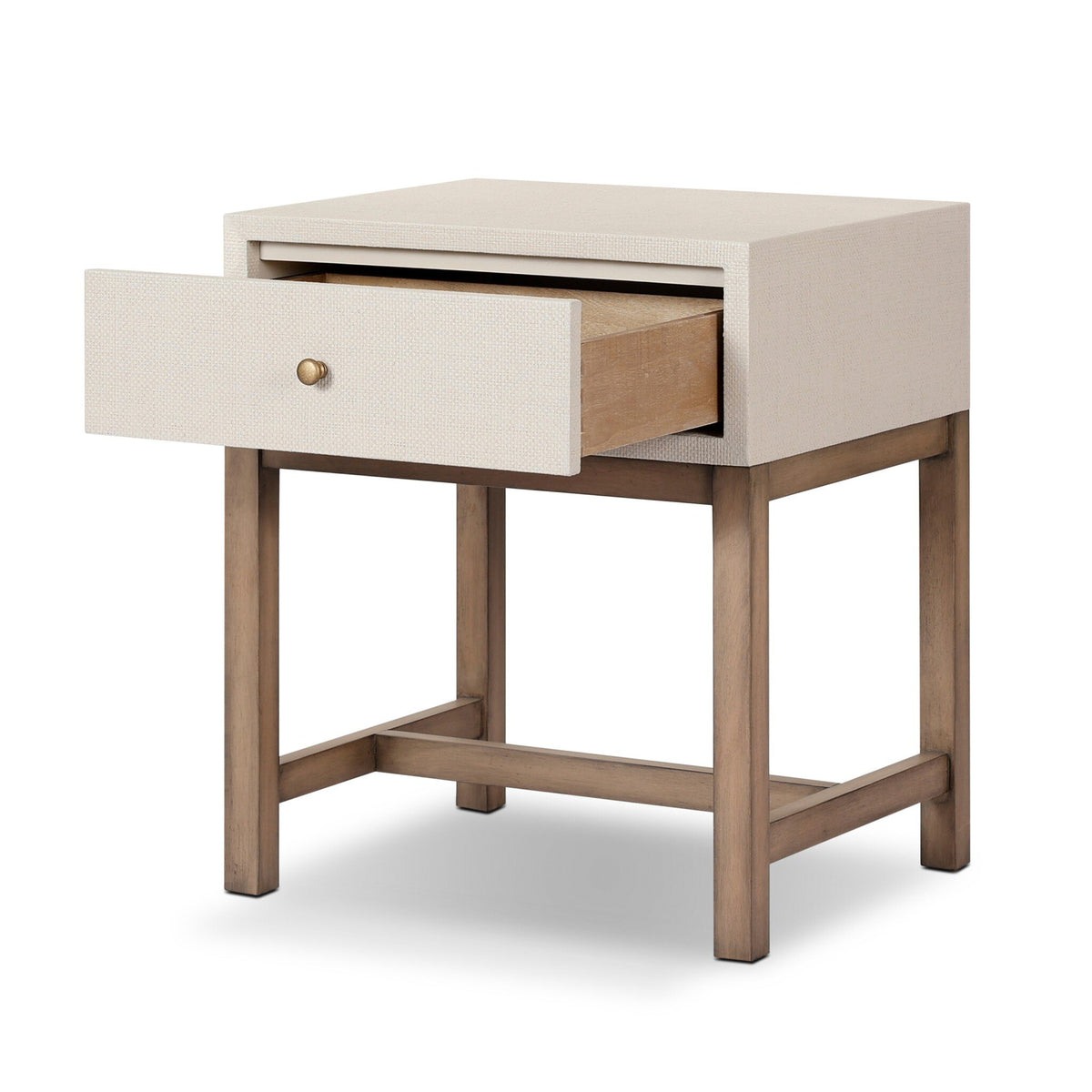 Fiona Small Nightstand - Russet Mahogany by Four Hands, open view