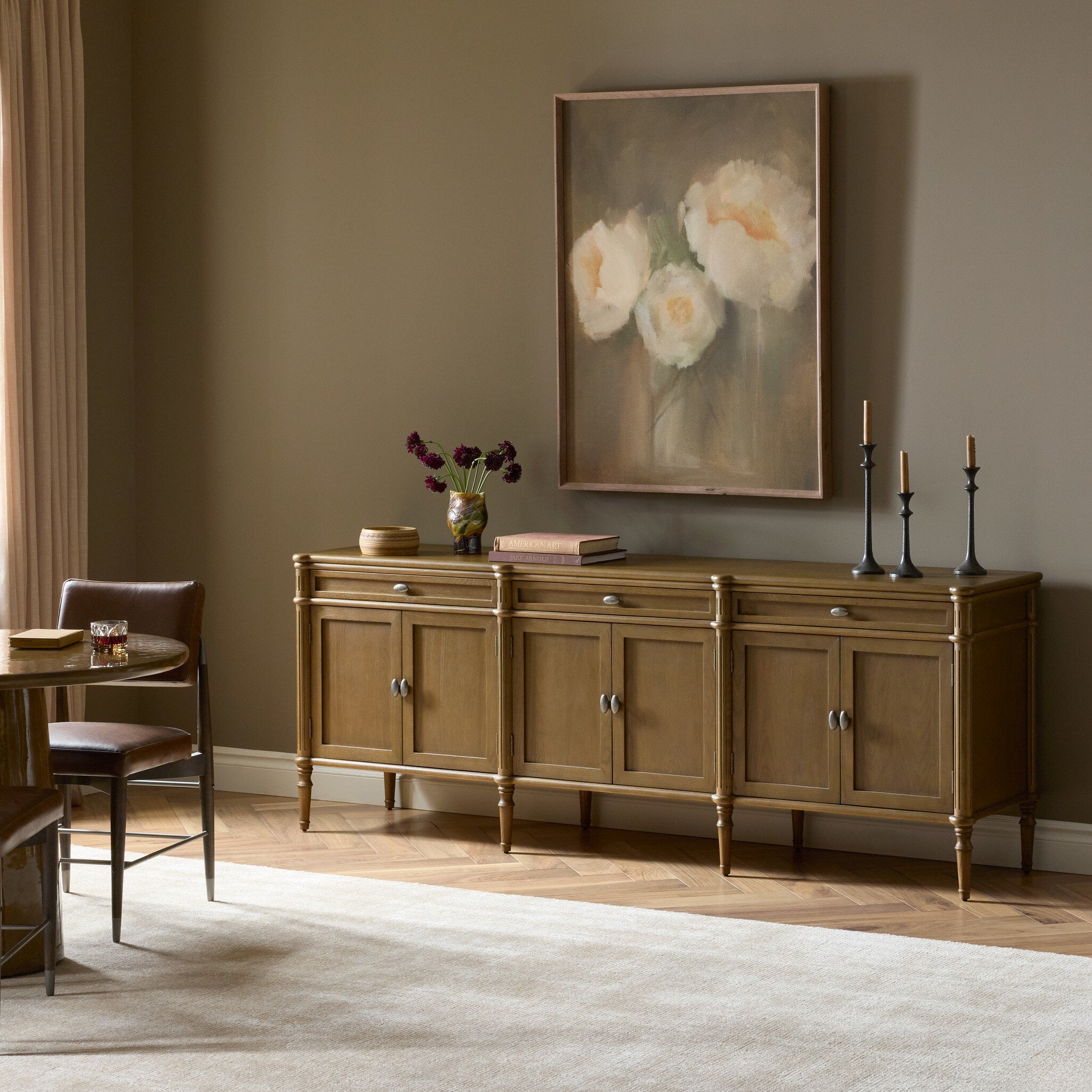Toulouse 6 Door Sideboard - Toasted Oak Veneer