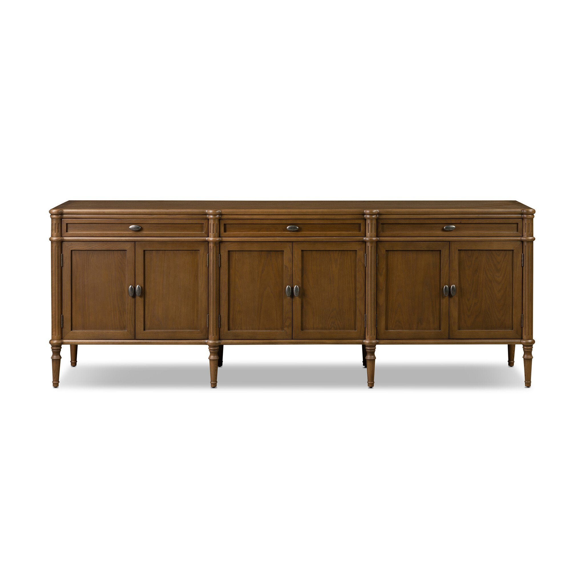 Toulouse 6 Door Sideboard - Toasted Oak Veneer