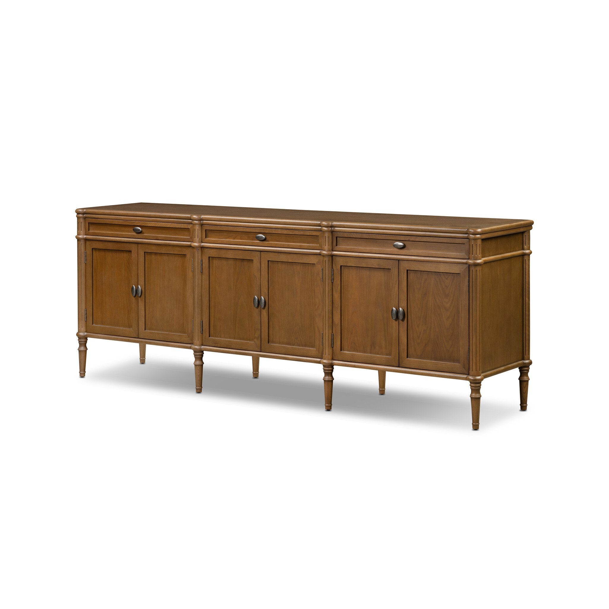 Toulouse 6 Door Sideboard - Toasted Oak Veneer