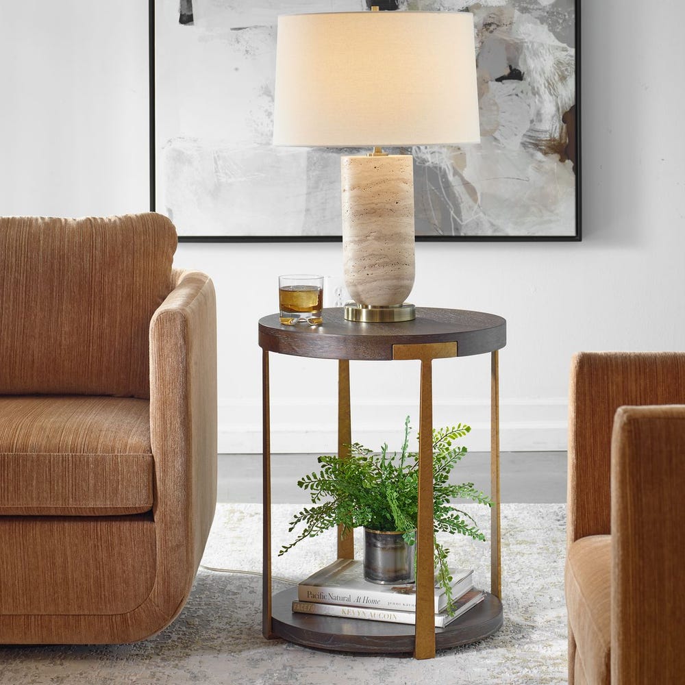Uttermost Palisade Round Side Table