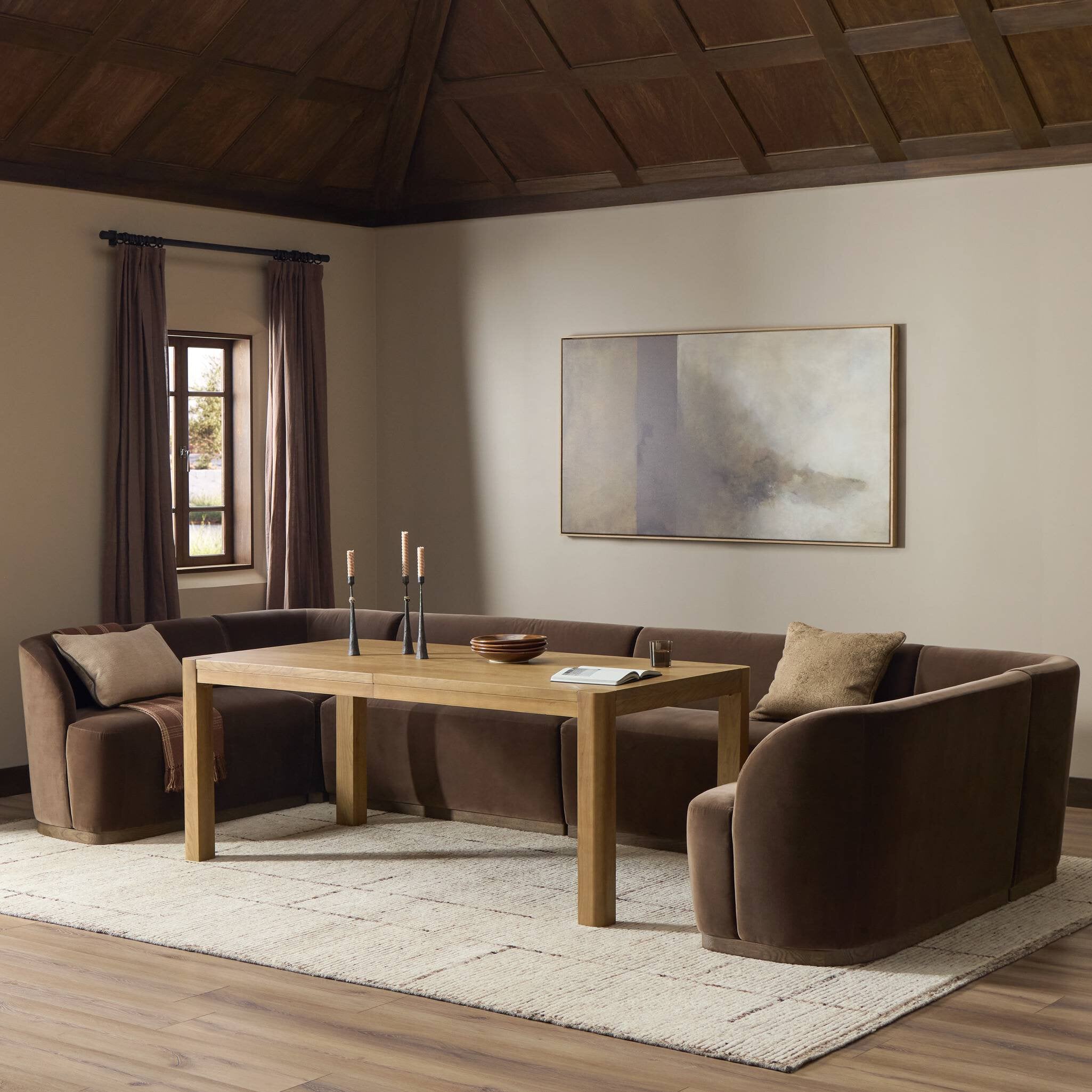 Dorset Banquette U-Shape - Surrey Mink