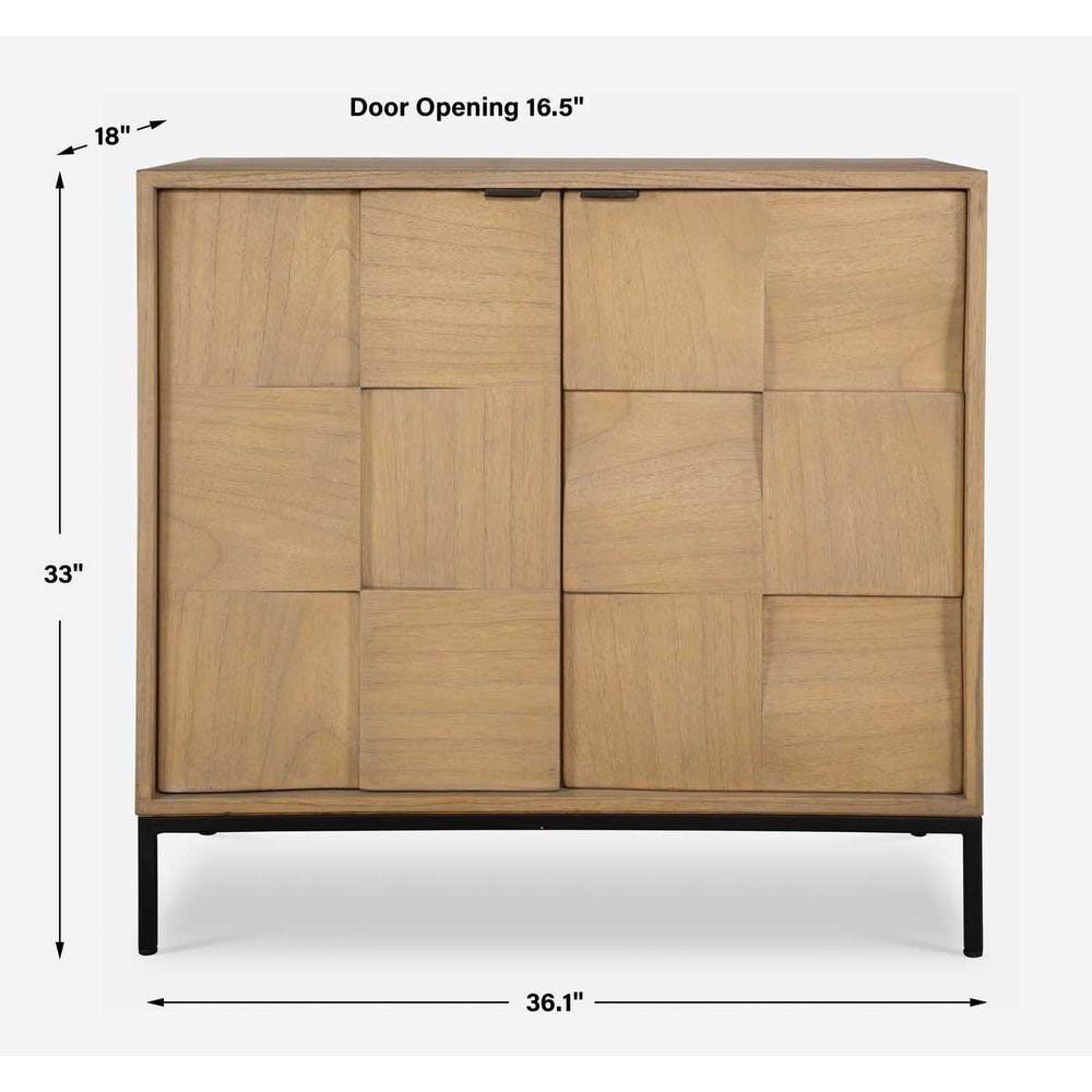 Uttermost Lorenzo Geometric 2 Door Cabinet